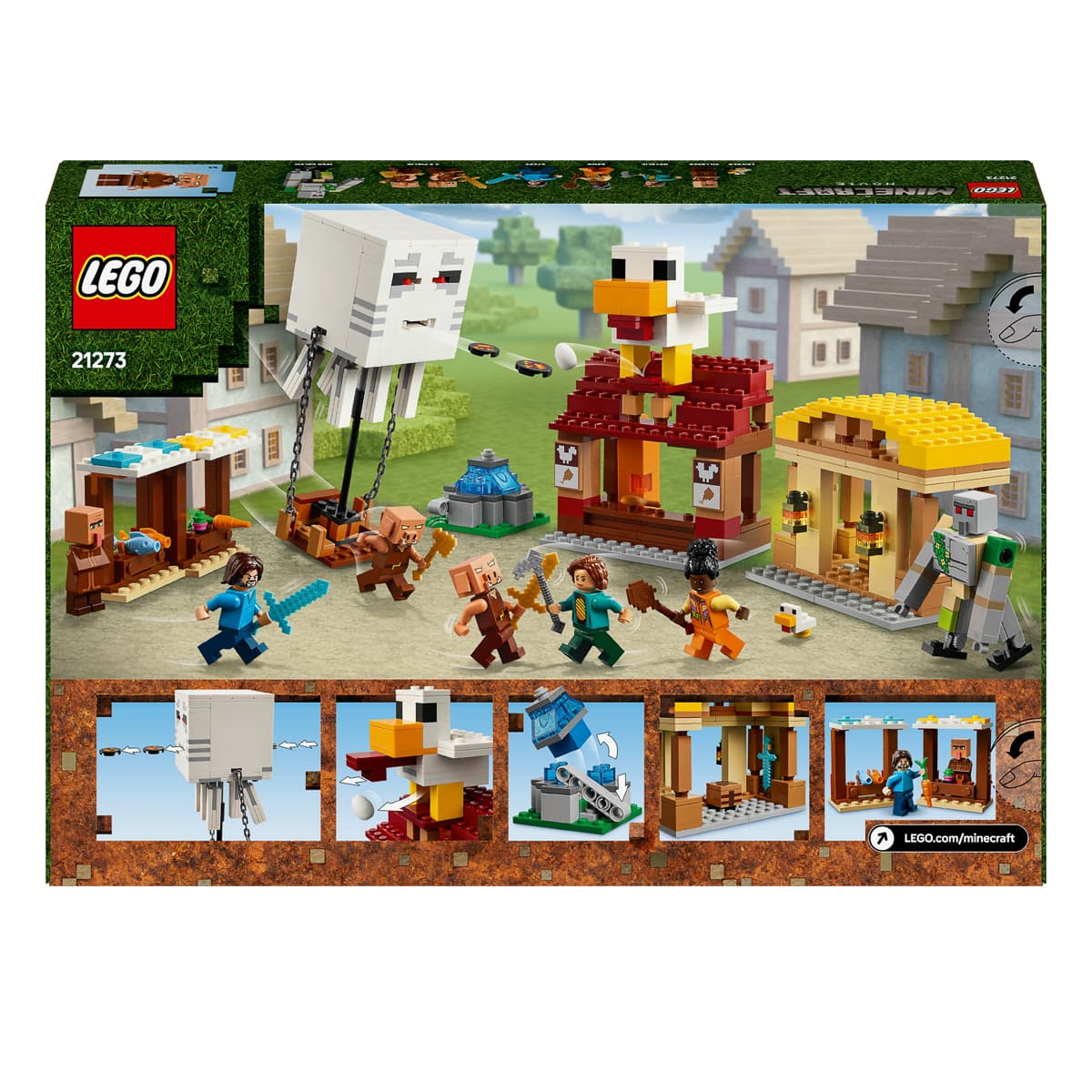 LEGO Minecraft Напад на село з повітряною кулею Ґаст 21273 — фото 9