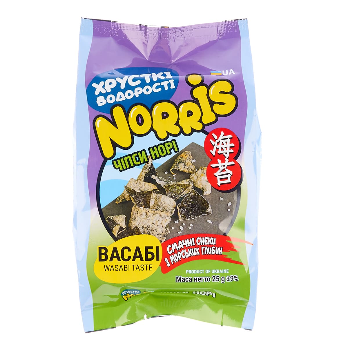 Чіпси норі Norris з васабі 25г