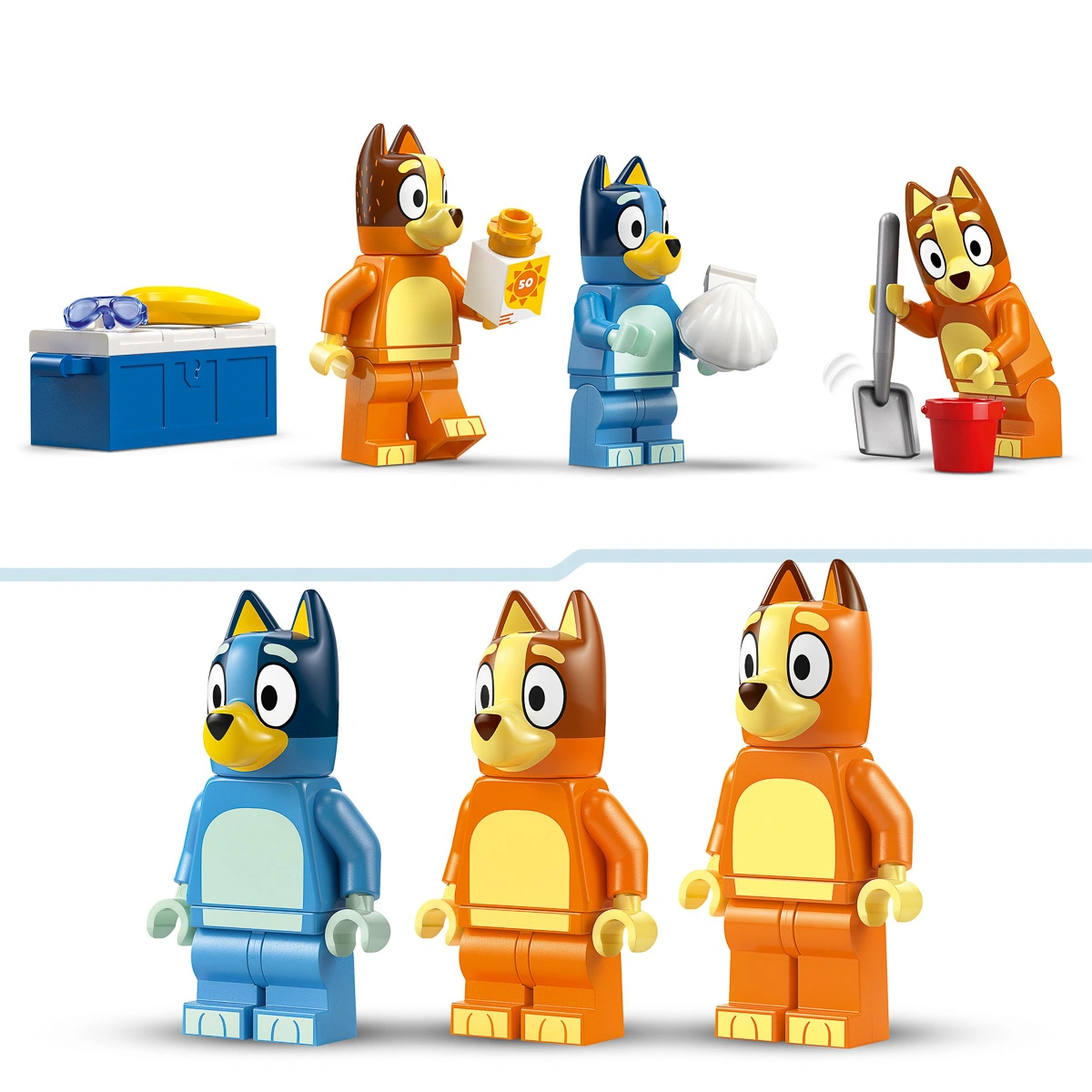 LEGO Bluey Пляж і сімейна поїздка на автомобілі Блуї 11202 — фото 16