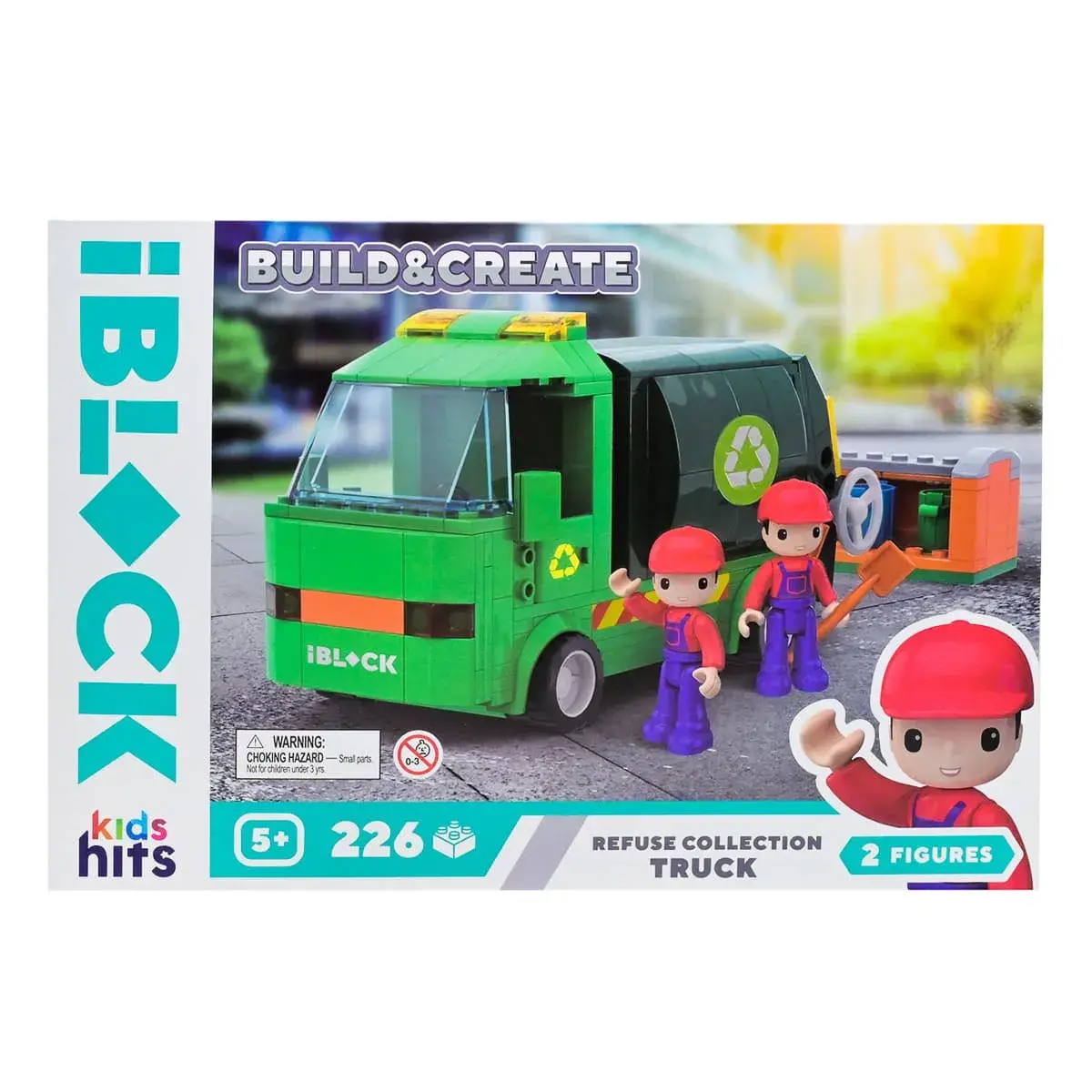 Конструктор Kids Hits IBlock Junior Сміттєвоз 226 ел, KH17/005/2