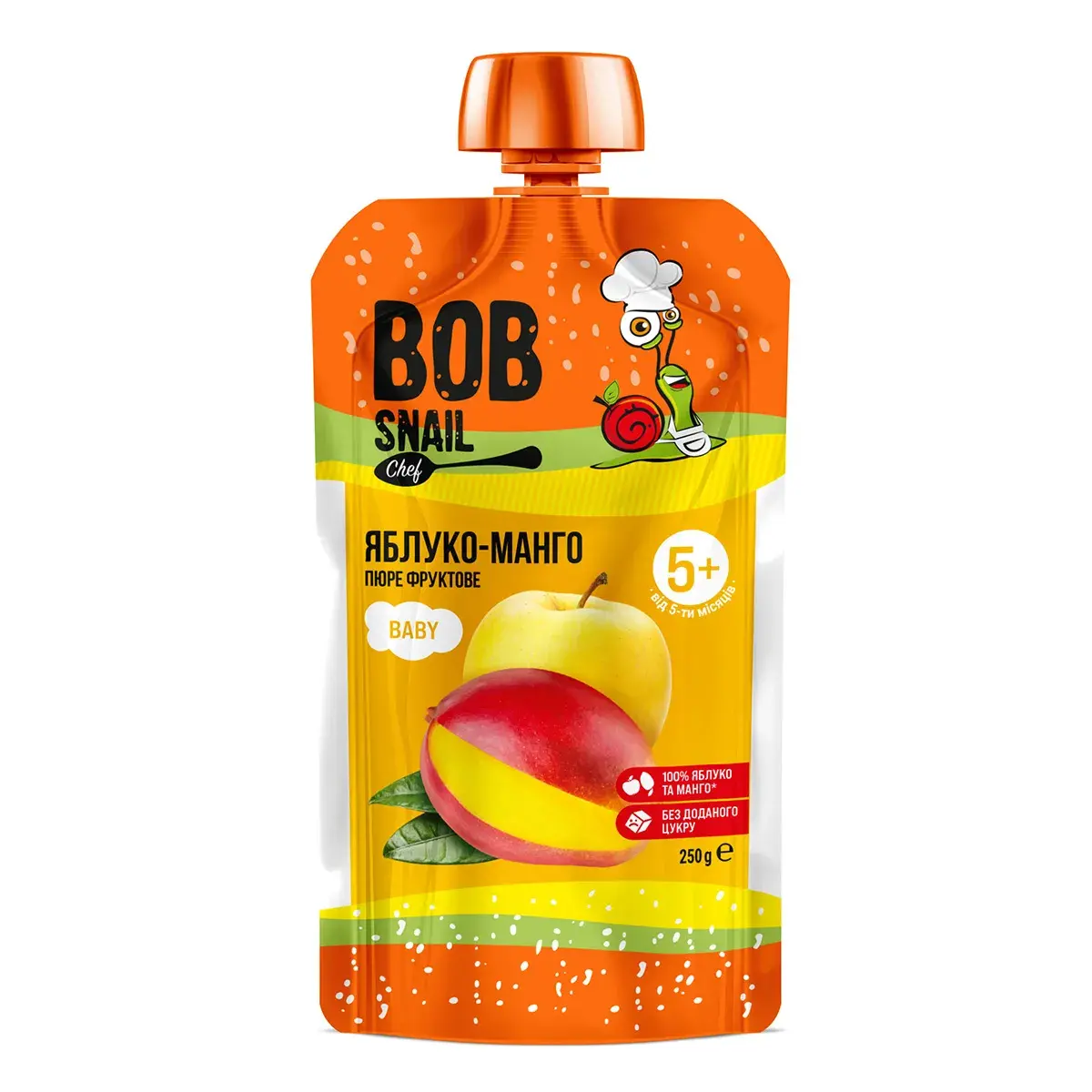 Пюре фруктове Bob Snail Яблуко Манго 250 г
