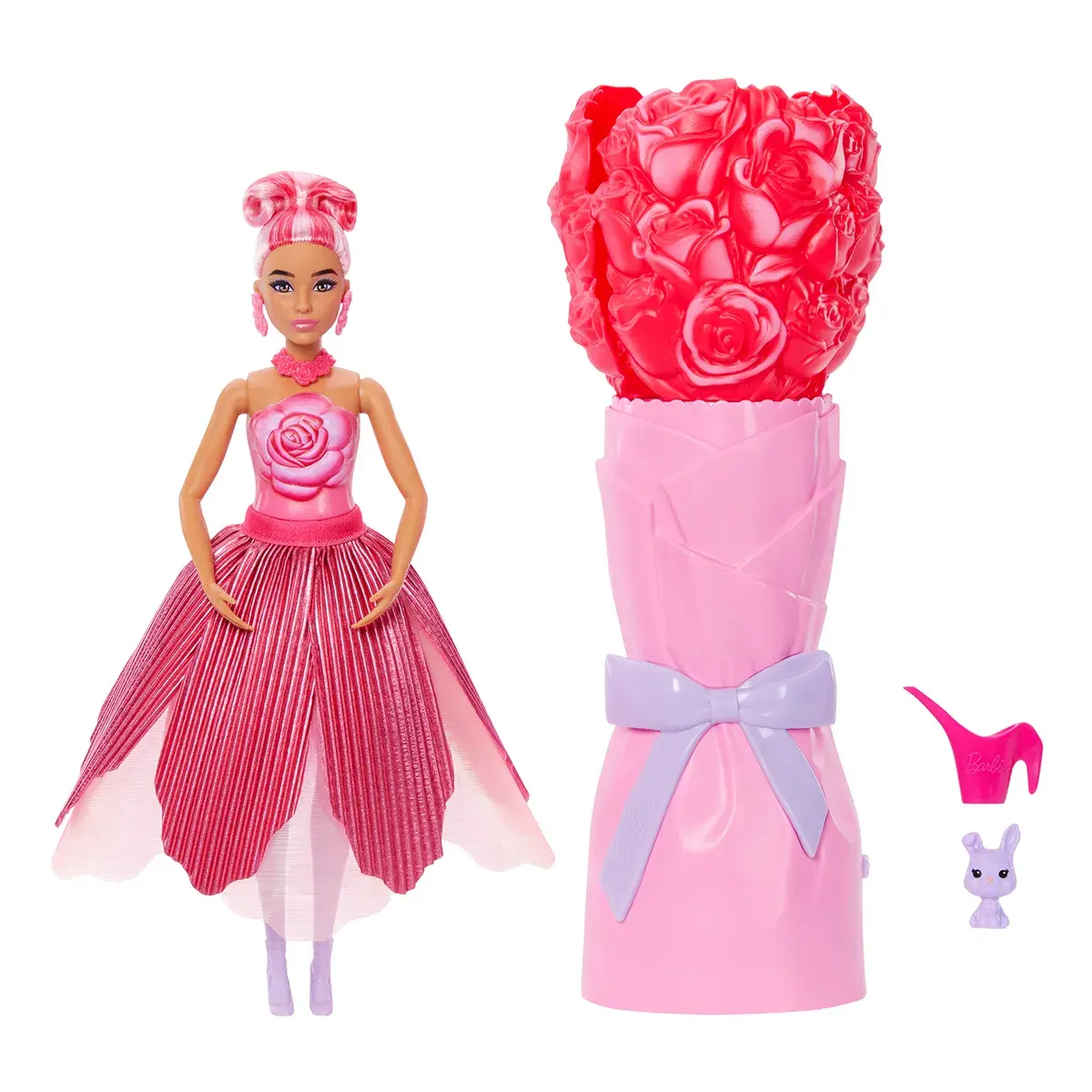 Набір-сюрприз з лялькою Barbie Color Reveal Petal Pop Червона троянда (JMF59)