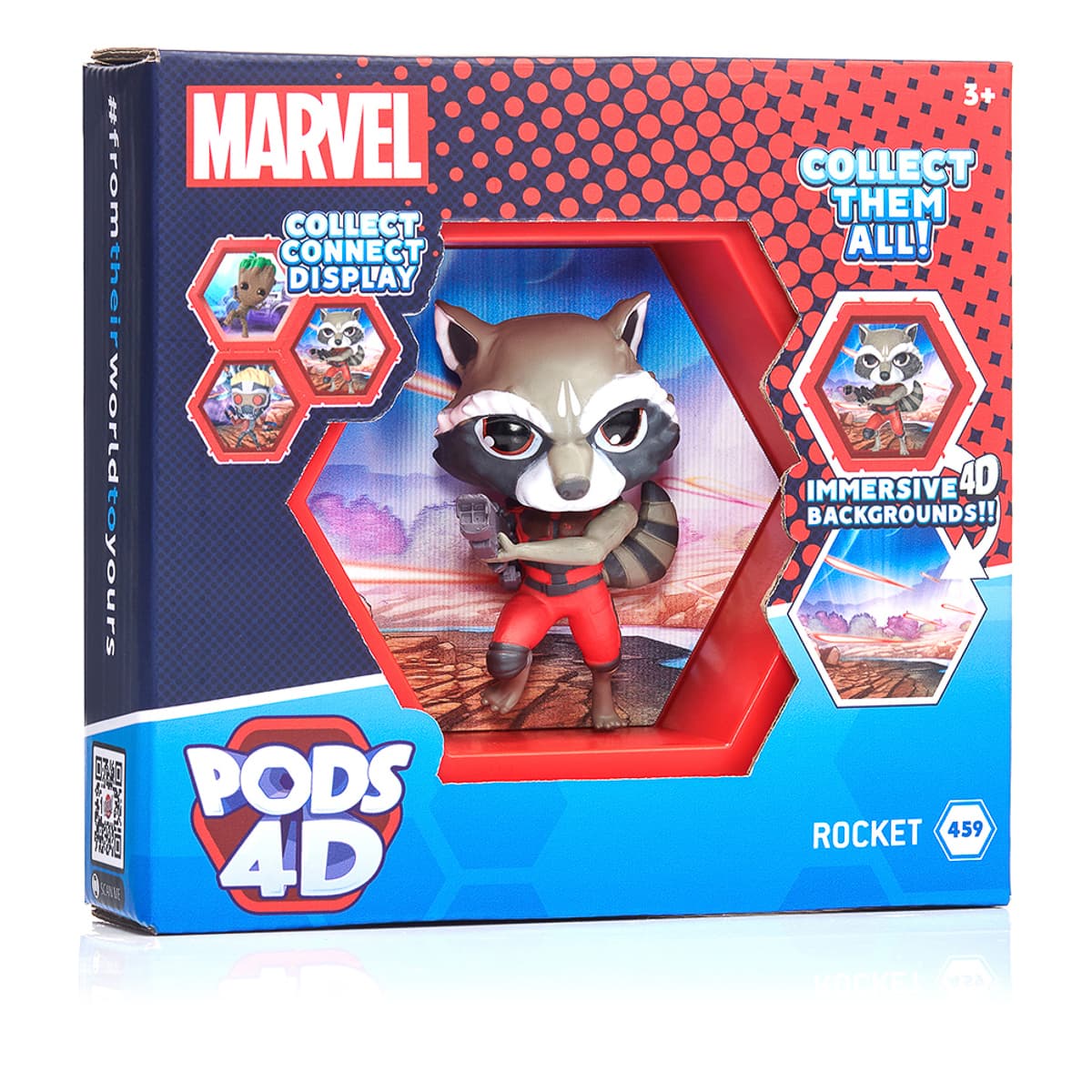 Колекційна фігурка Wow Pods 4D Marvel Rocket, MVL-1038-12
