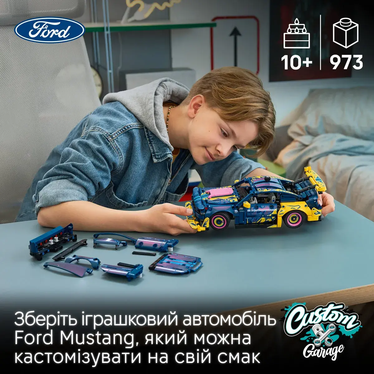 LEGO Technic Тюнінг-гараж з автомобілем Ford Mustang GT 42236 — фото 2