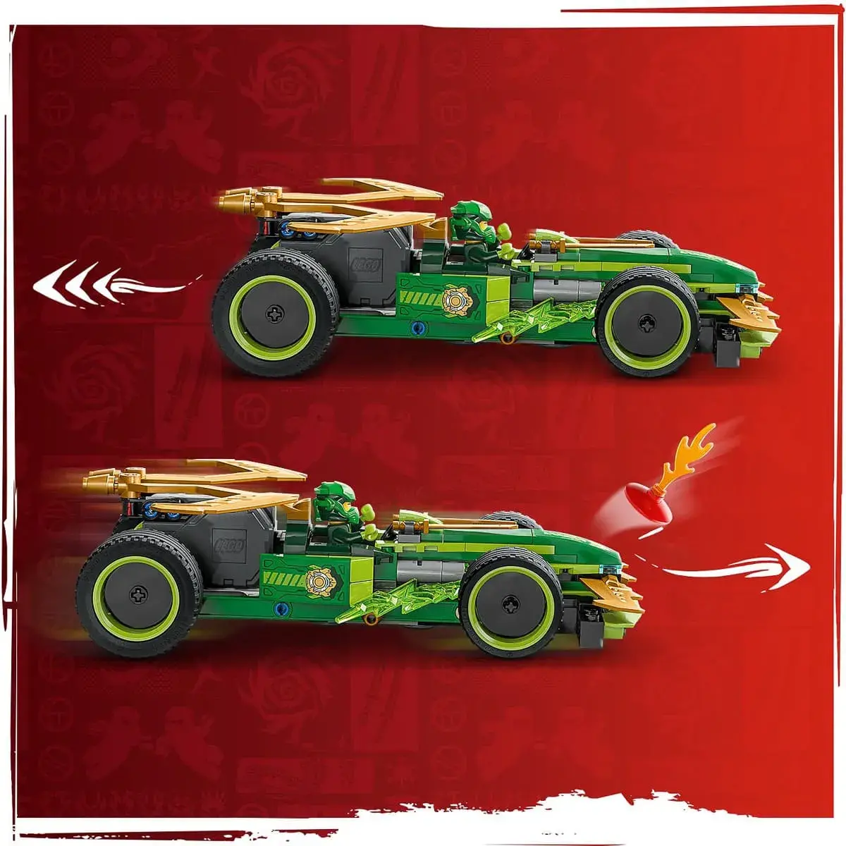 LEGO Ninjago Автомобіль для перегонів Ллойда з інерційним двигуном 71828 — фото 7