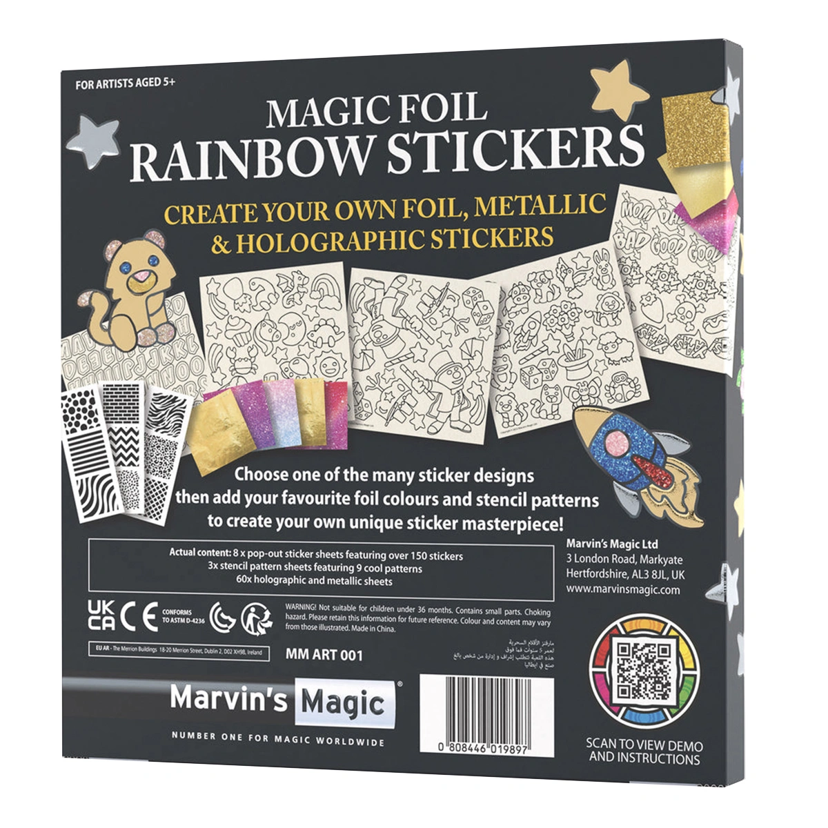 Набір для створення 3D наліпок Marvin's Magic Foil rainbow stickers, MMART001 — фото 2