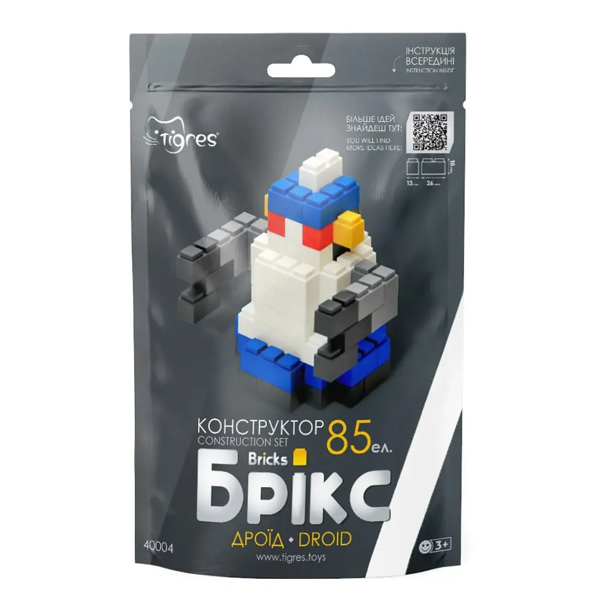 Конструктор Tigres Брікс Дроїд 85 ел, 40004