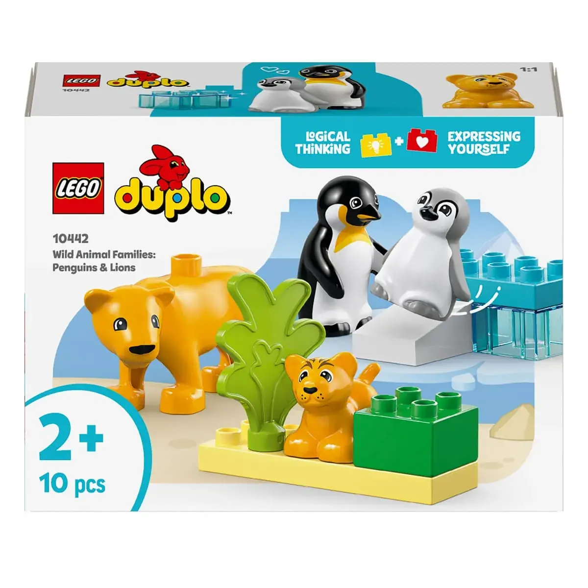 LEGO DUPLO Сімейства диких тварин: Пінгвіни та Леви 10442
