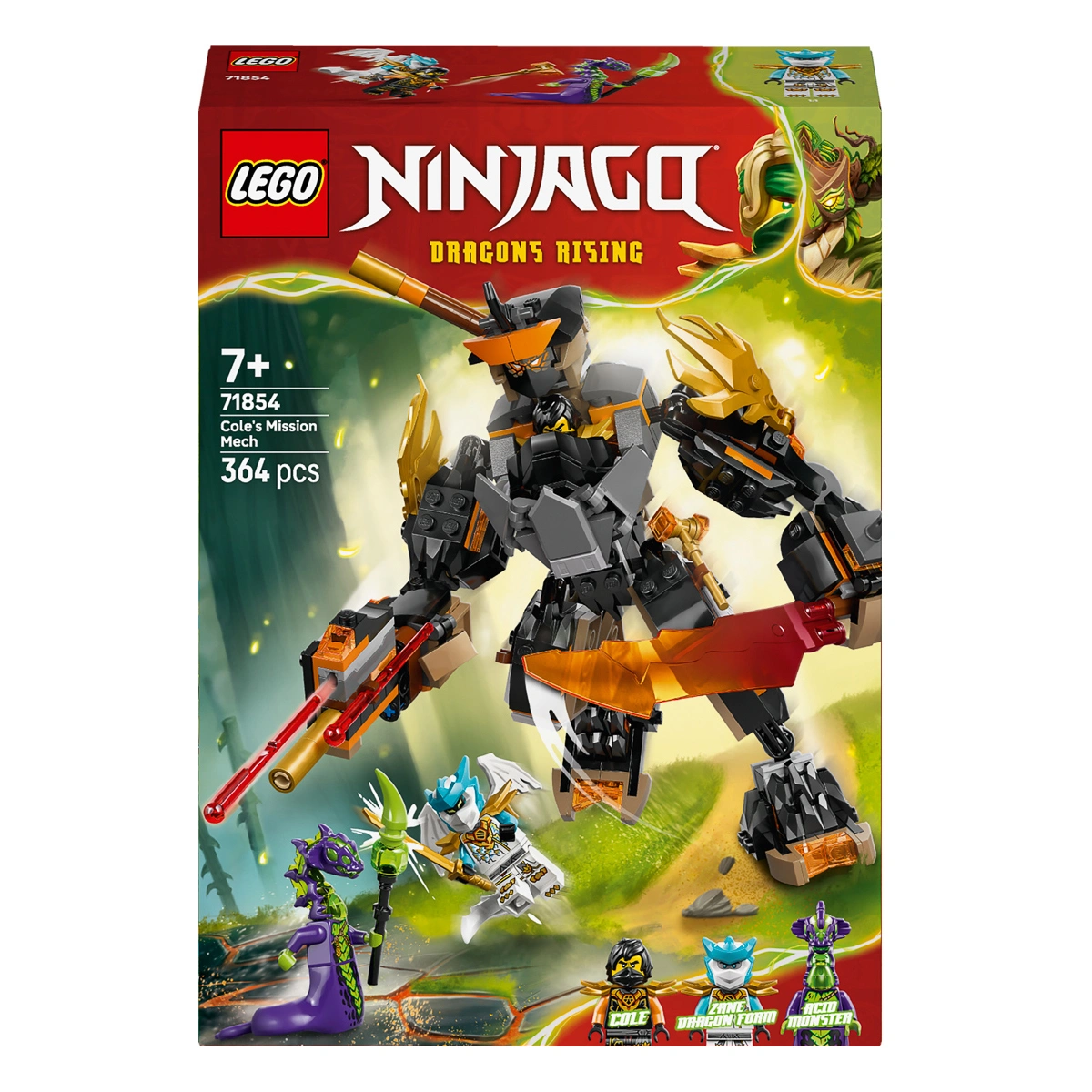 LEGO NINJAGO Робот Коула для місії і Дракон Зейн 71854