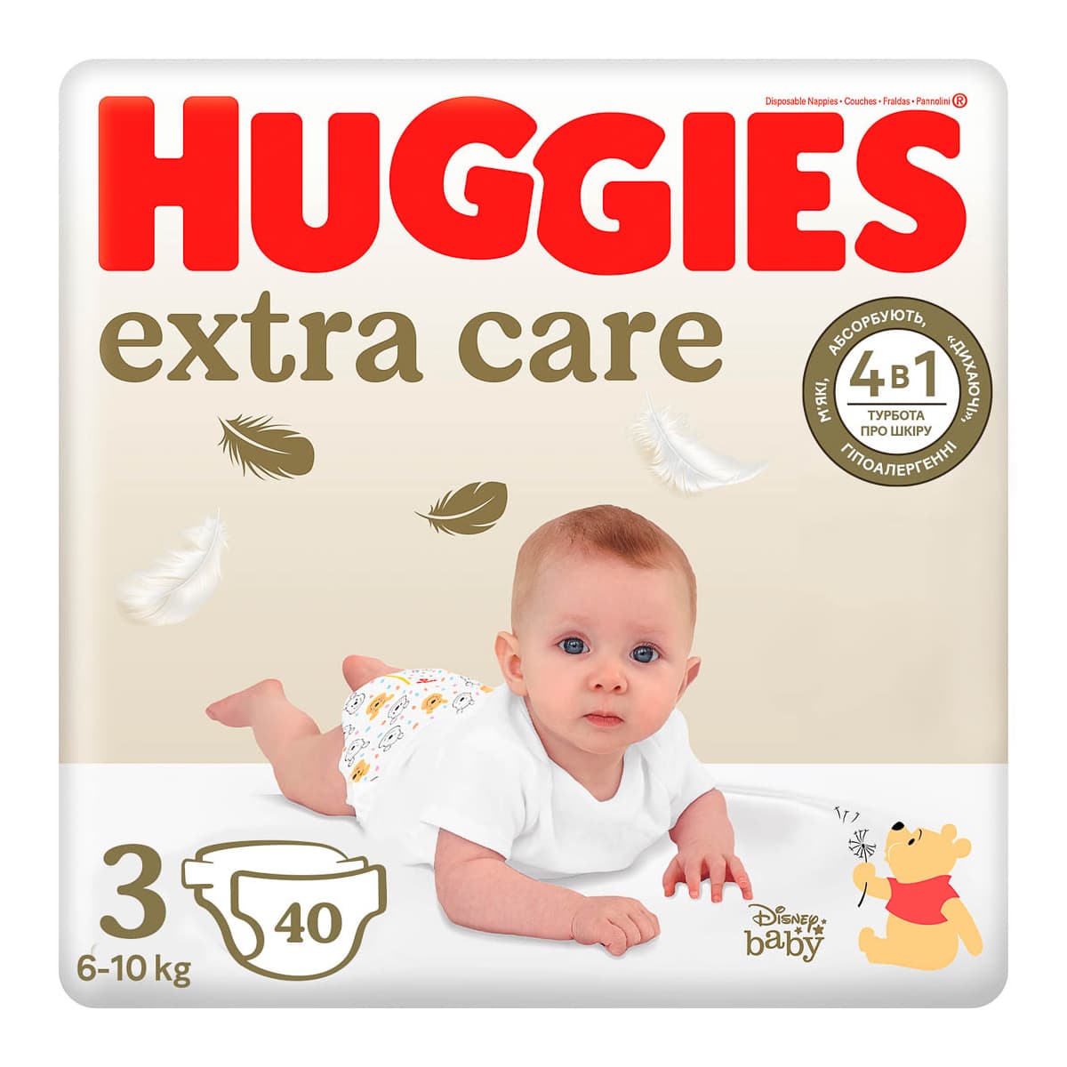 Підгузки Huggies Extra Care Jumbo 3 (6-10 кг) 40 шт 2567331