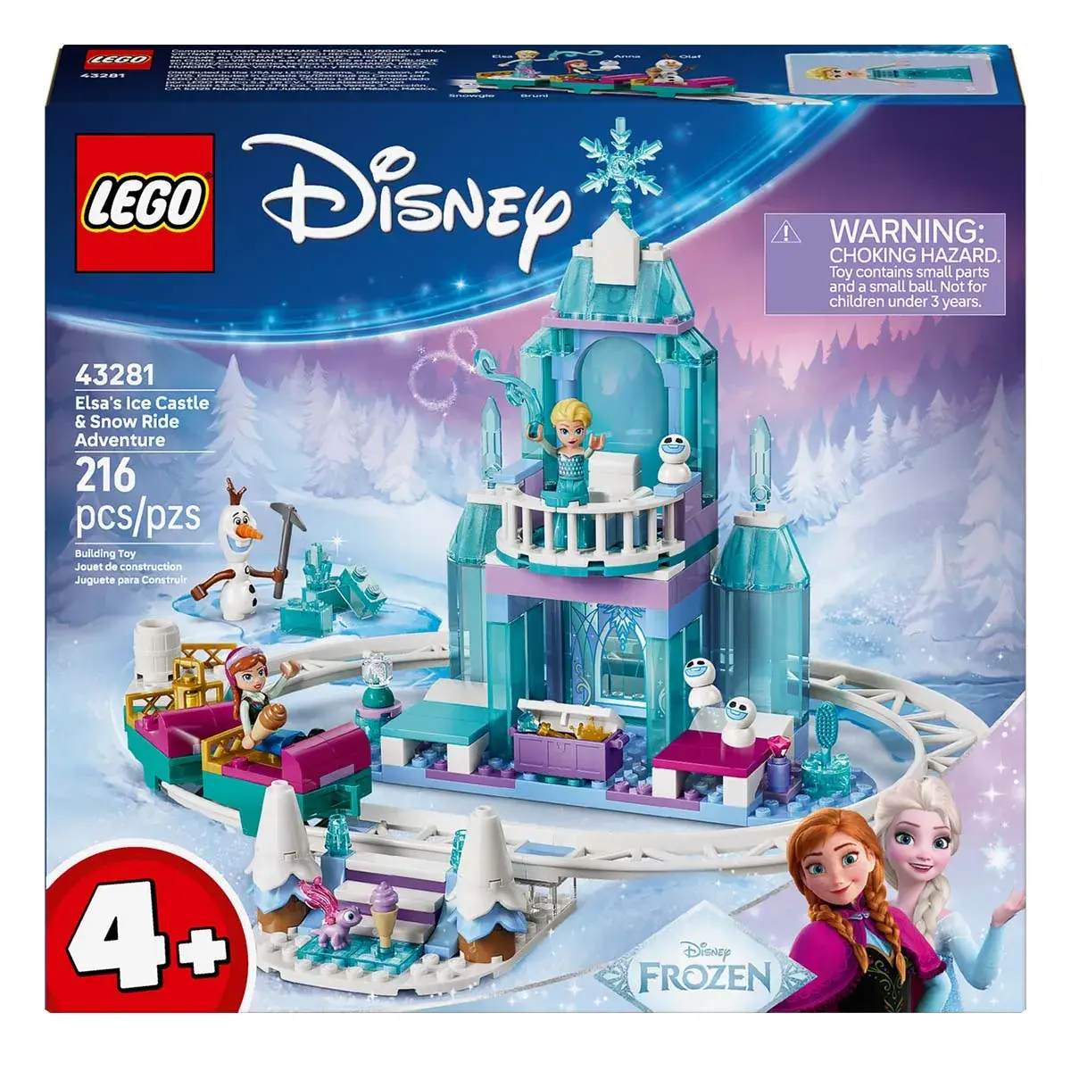 LEGO Disney Princess Крижаний палац Ельзи та веселе катання на санчатах 43281