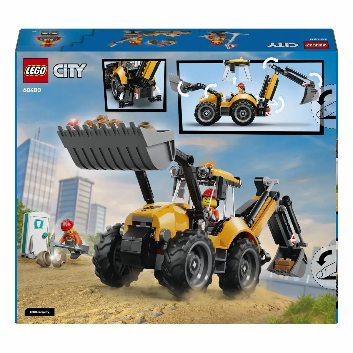 LEGO City Жовтий екскаватор-навантажувач 60480 — фото 8
