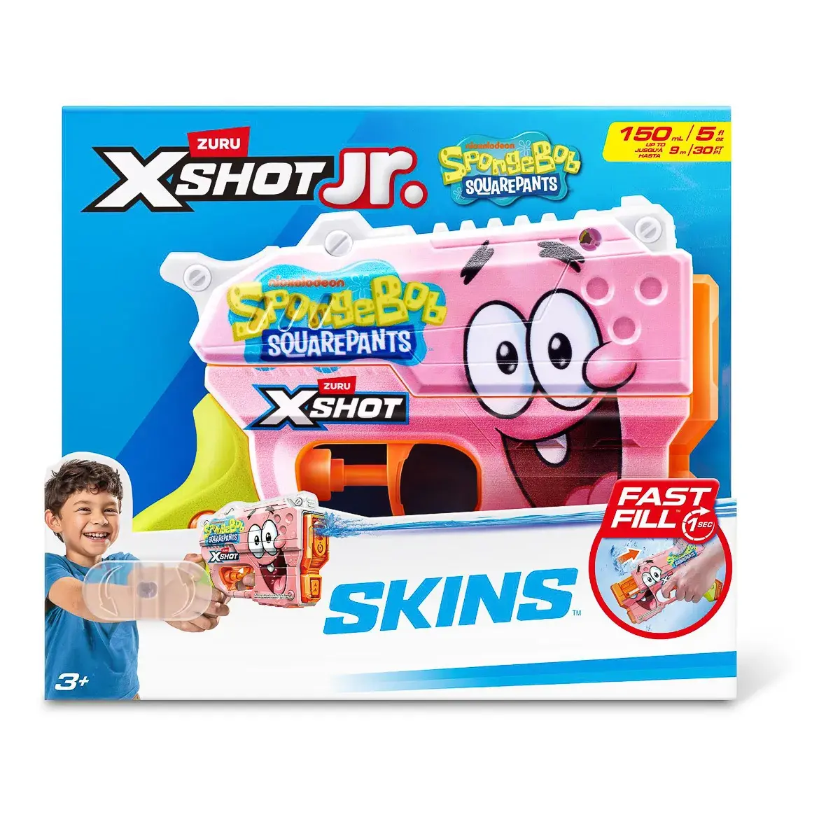 Водяний бластер Zuru X-Shot Fast Fill Spongebob Pink (118199B)
