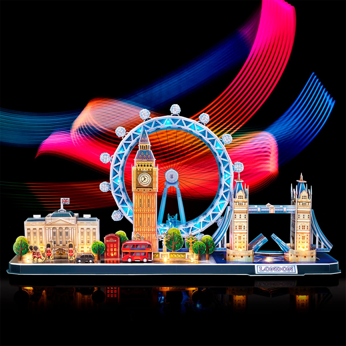 Тривимірний пазл-конструктор CubicFun City Line London з підсвіткою 186 ел, L532H — фото 7