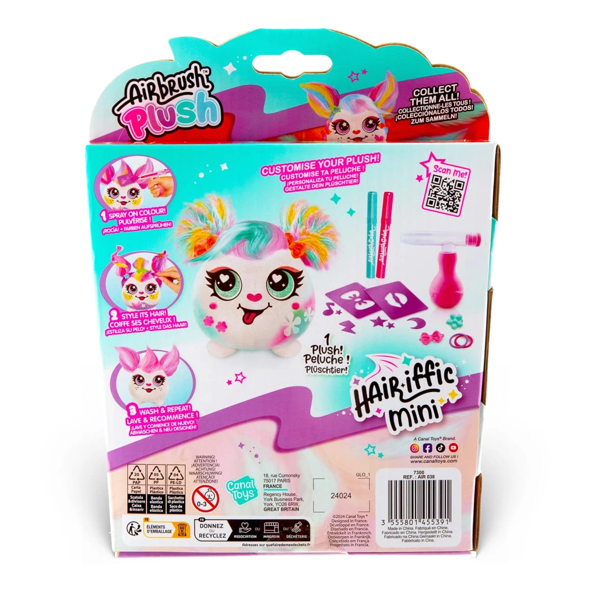 Набір Canal Toys Diy Airbrush plush Hair'iffic Зроби зачіску Пінкі — фото 3