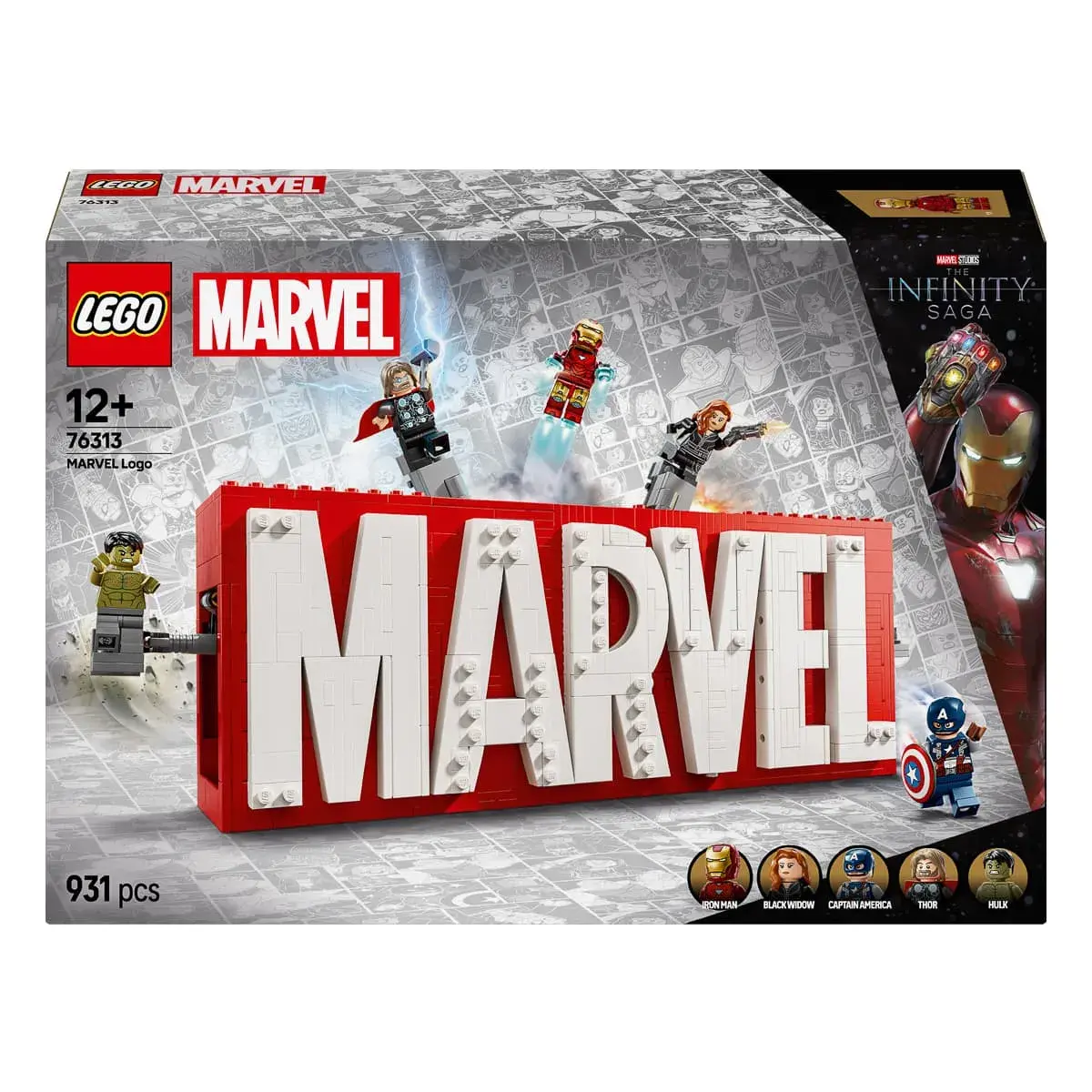 LEGO Marvel Логотип та мініфігурки MARVEL 76313
