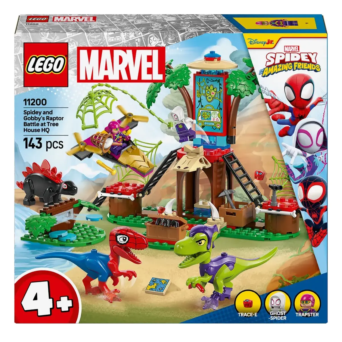 LEGO Marvel Битва Павука та раптора Гоббі біля штаб-будинку на дереві 11200