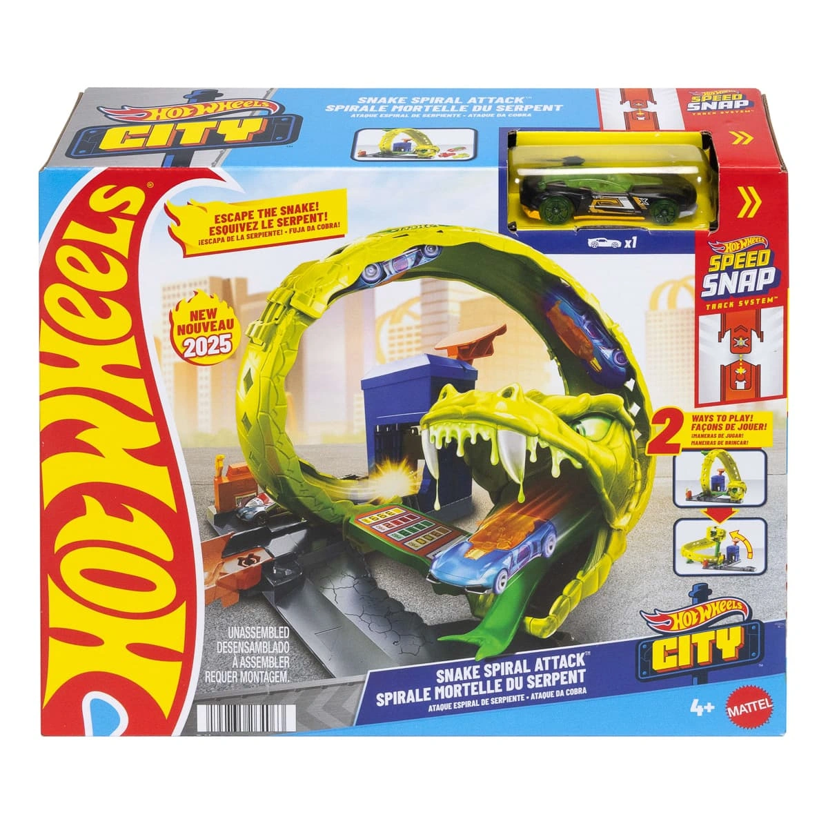 Ігровий набір Hot Wheels Небезпечні створіння Спіральна атака змії — фото 2