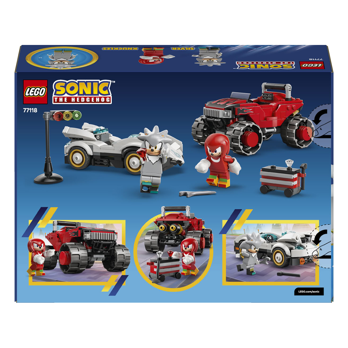 LEGO Sonic the Hedgehog Автомобіль Сільвера vs. монстр вантажівки Наклза 77118 — фото 9