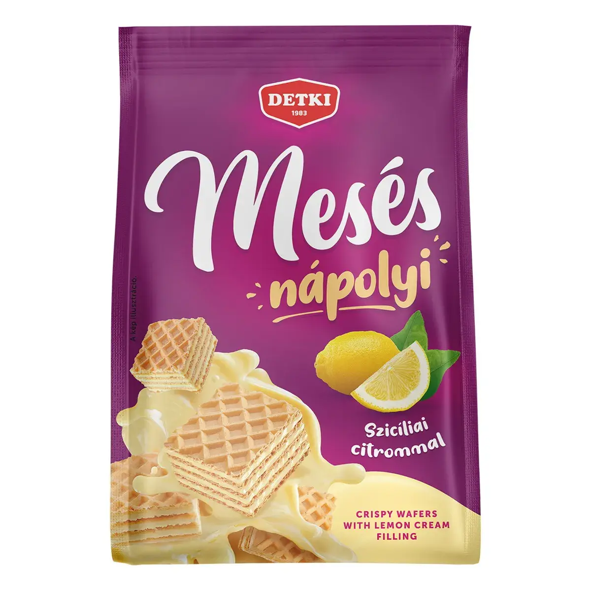 Вафлі Detki Meses napolyi з лимонно-вершковою начинкою 180 г