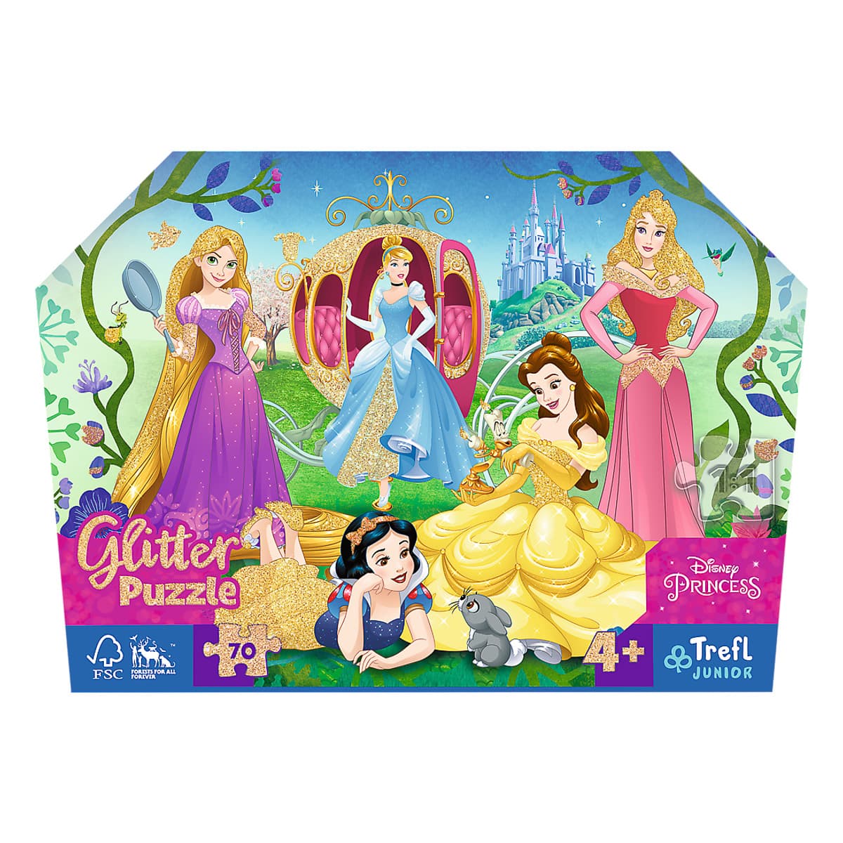 Пазл Trefl Disney Princess Glitter 70 ел, 53017