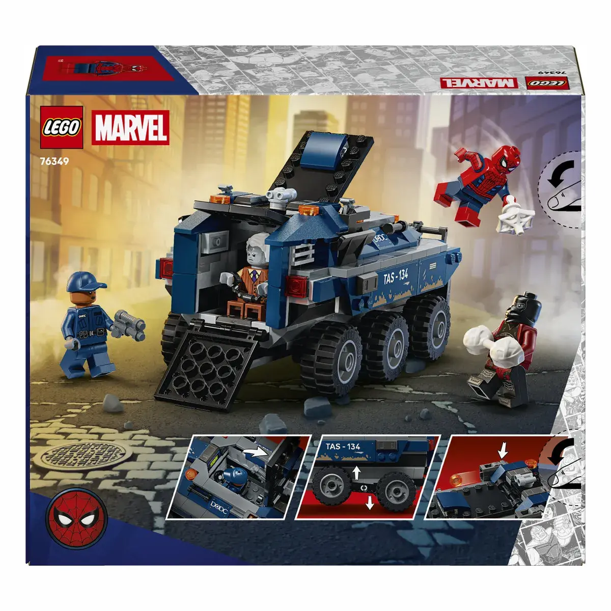 LEGO Super Heroes Marvel Переслідування Людиною-Павуком машини для перевезення злочинців 76349 — фото 8