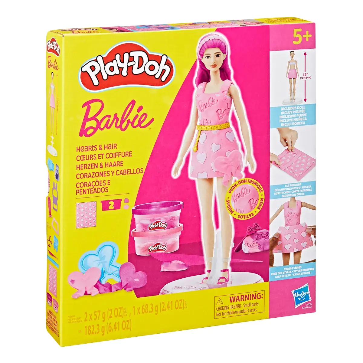 Набір для творчості з масою для ліплення Hasbro PD Barbie Серця та волосся (G1357) — фото 2