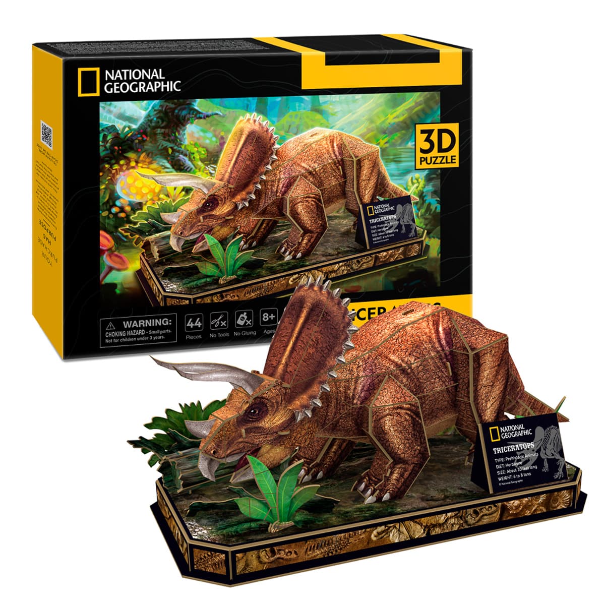 3D Пазл CubicFun National Geographic Dino Трицератопс, DS1052H — фото 4