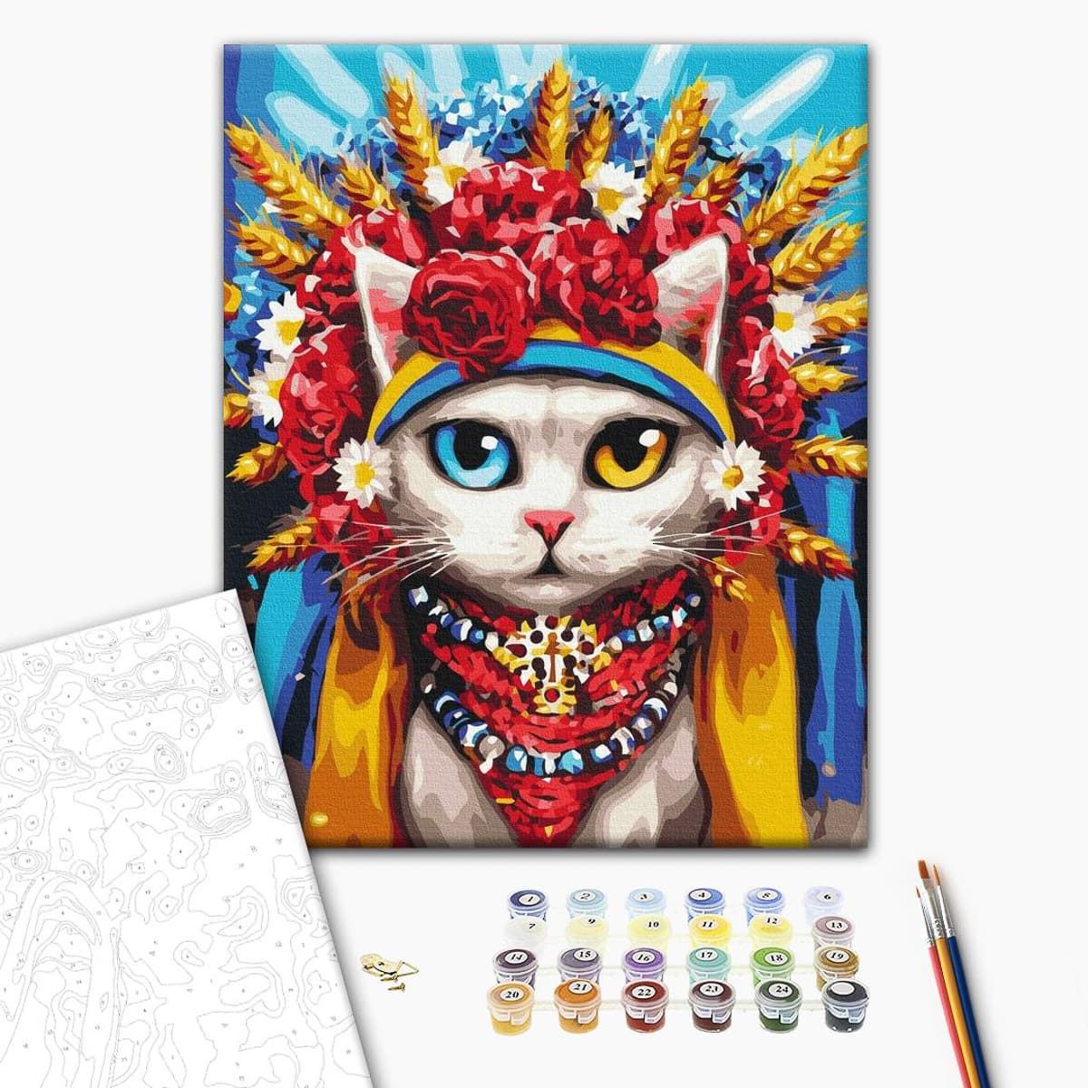 Картина за номерами Brushme Киця україночка, BS53126