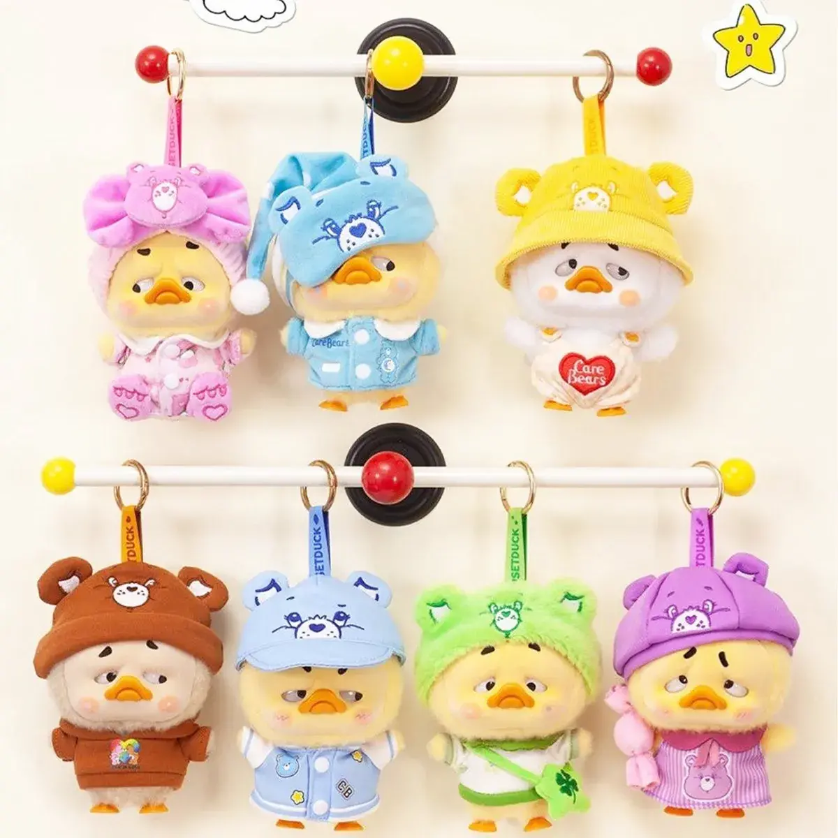М'яка іграшка-сюрприз з кільцем Pop Top 1983toys Upset Duck x Care Bears Будь веселкою (AP17183806800C) — фото 2