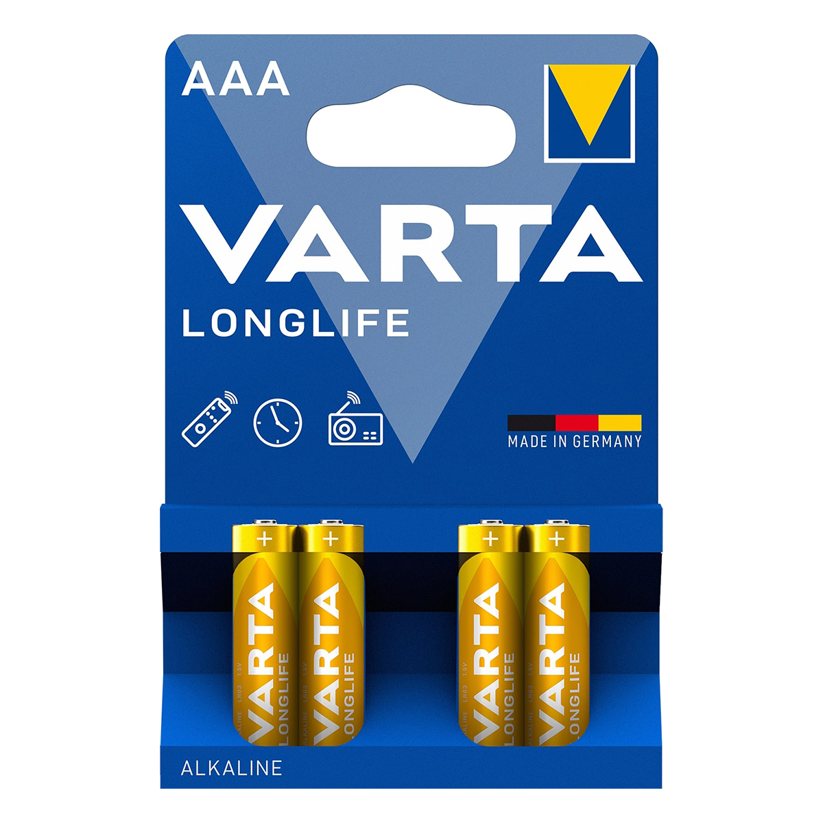 Батарейка Varta Longlife AАА BLI 4 Alkaline, 4103101414