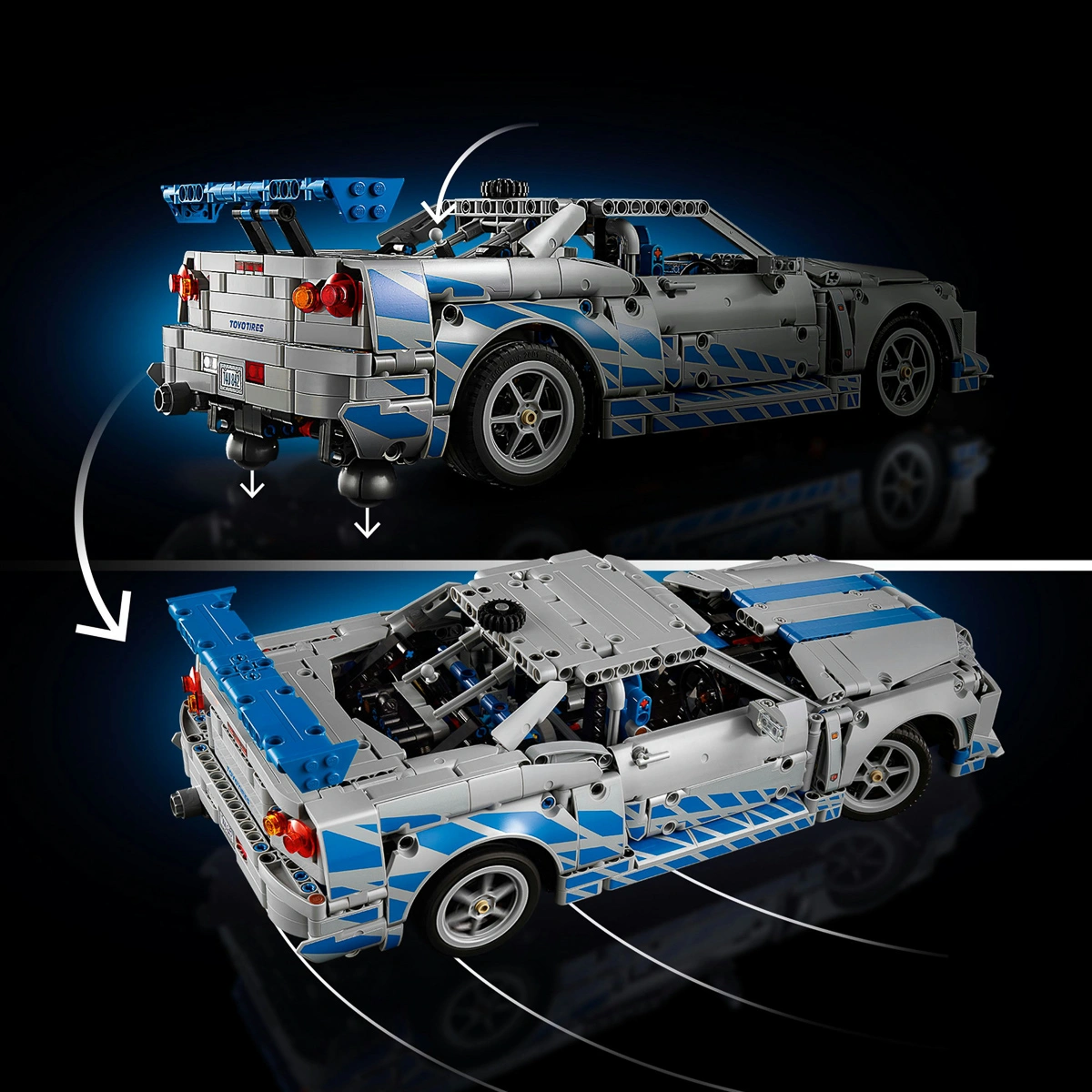 LEGO Technic Подвійний форсаж Автомобіль Nissan Skyline GT-R (R34) 42210 — фото 14