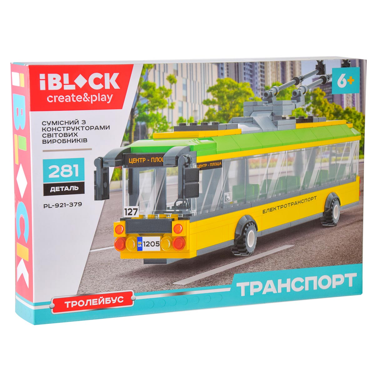 Конструктор Iblock Троллейбус 281 ел, PL-921-379