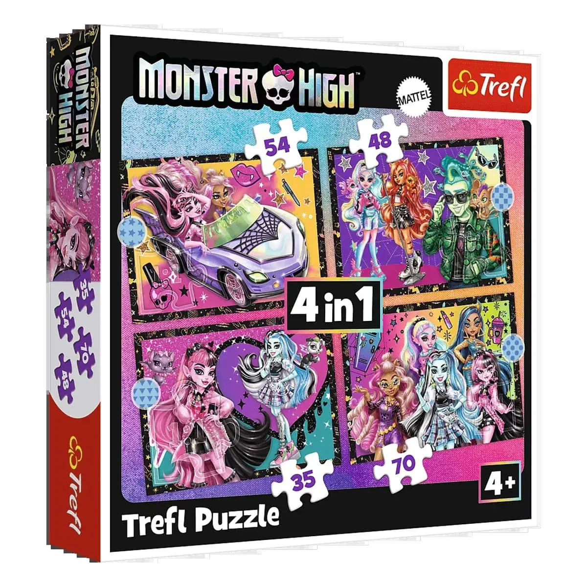 Пазл Trefl Захоплюючий день у Monster High 4 в 1, 34655