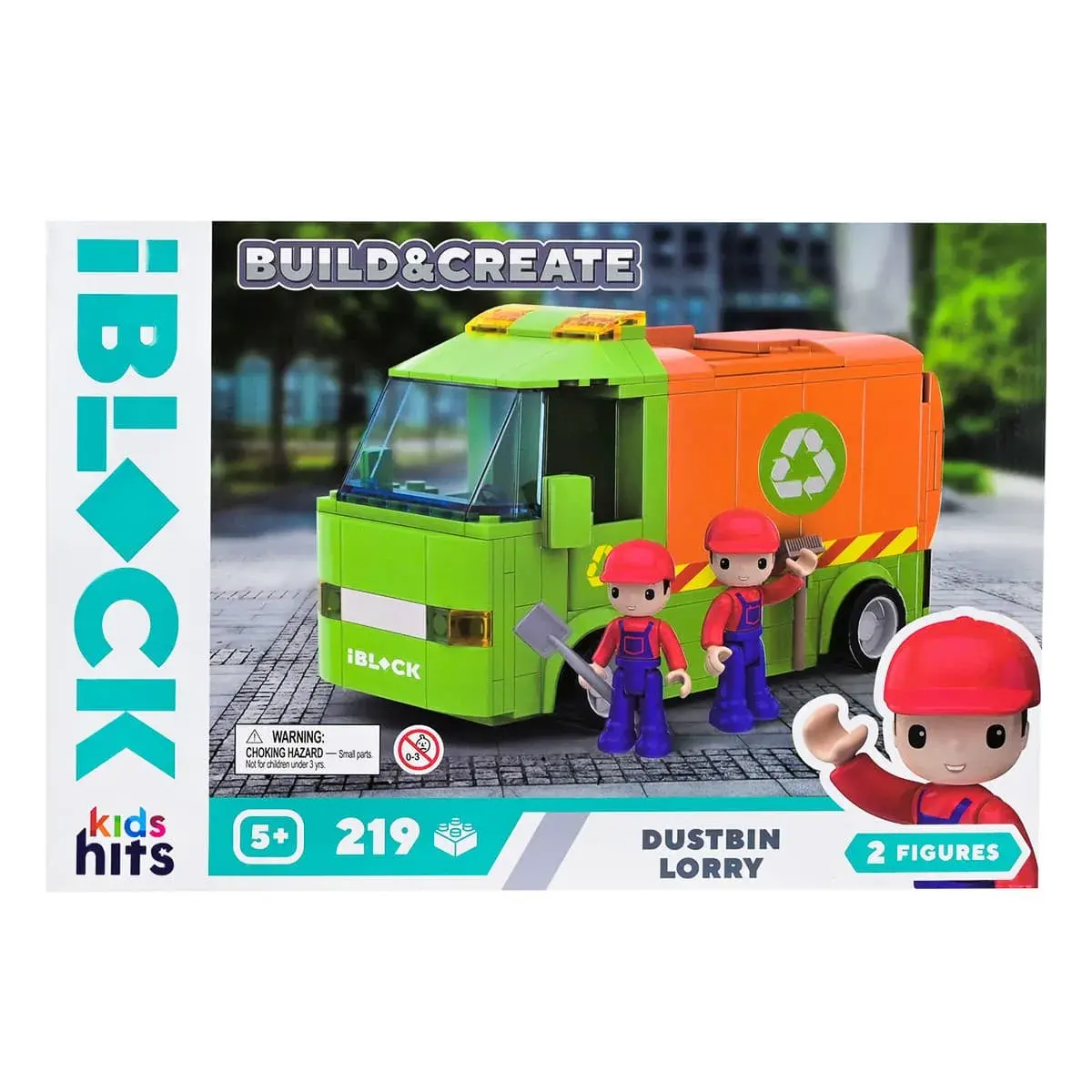 Конструктор Kids Hits IBlock Junior Вантажівка для збору сміття 219 ел, KH17/005/1