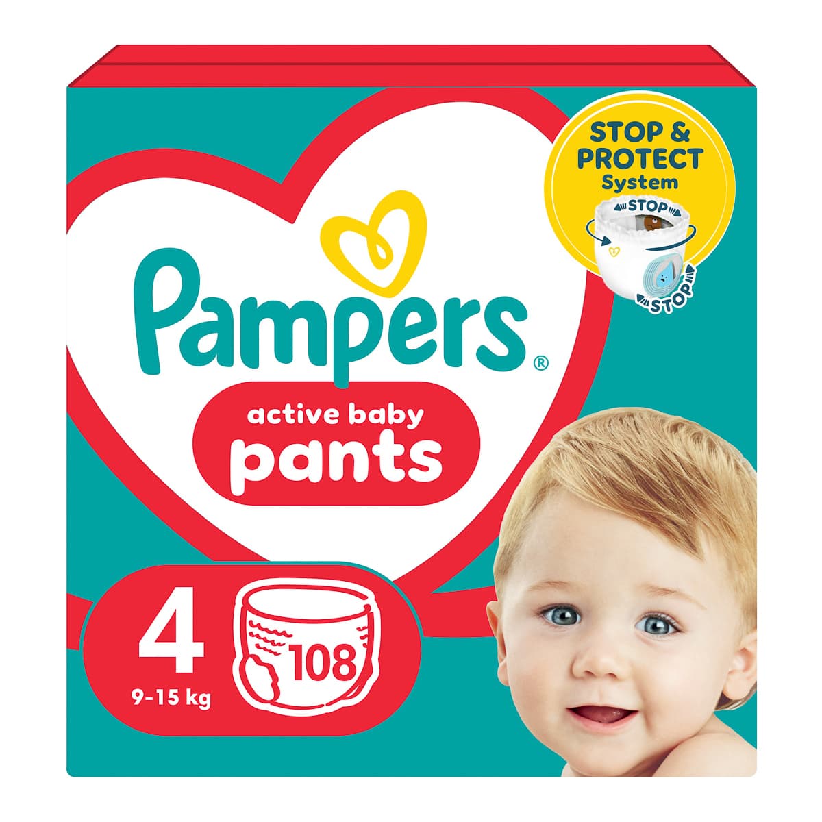 Підгузки-трусики Pampers Active Baby Pants Розмір 4 (9-15 кг) 108 шт 737937