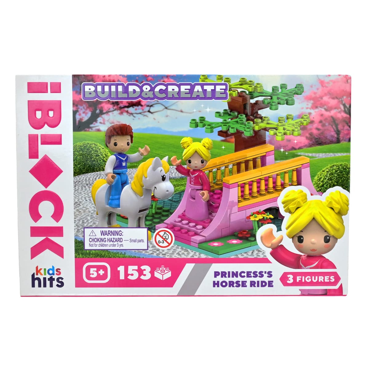 Конструктор Kids Hits IBlock Junior Кінна прогулянка принцеси 153 ел, KH08/007/4