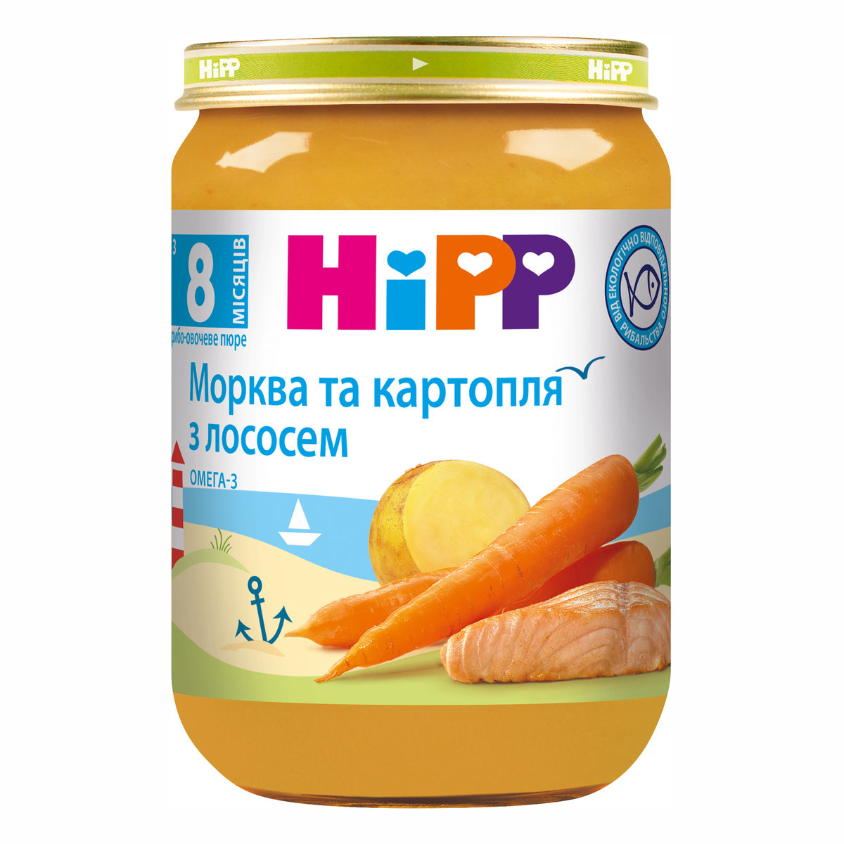 Пюре HiPP Морква Картопля Лосось 190 г