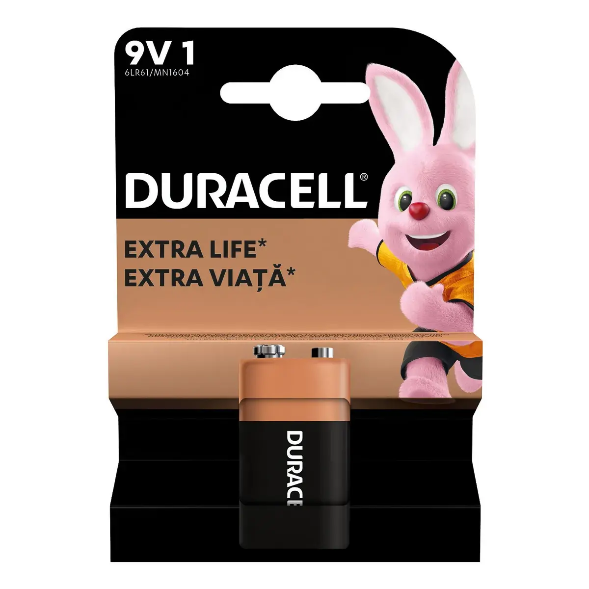 Лужні батарейки Duracell 9 V 1 шт