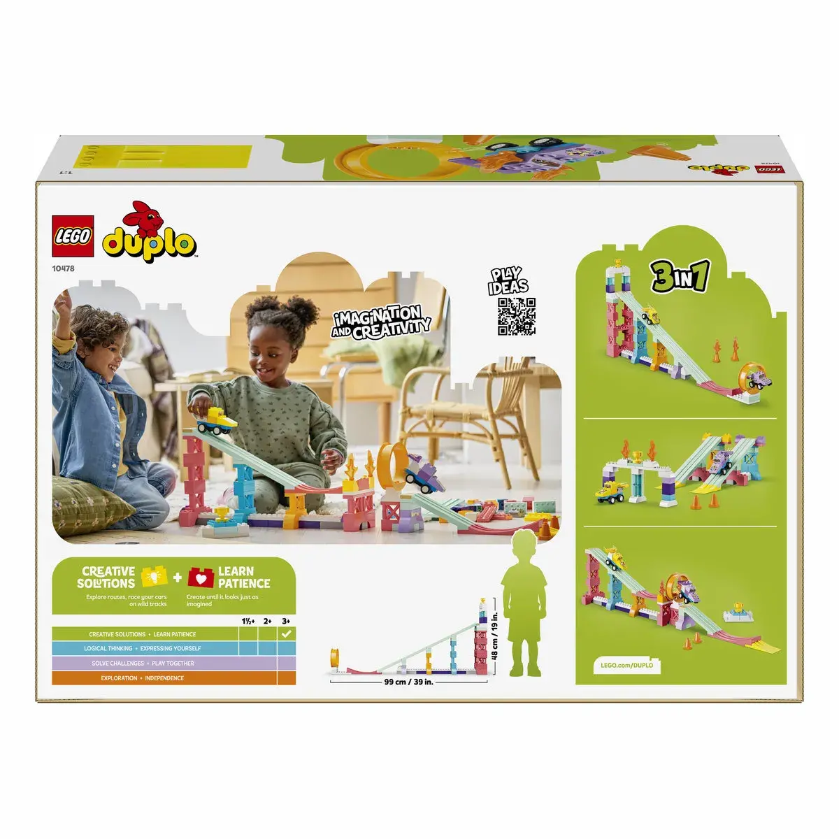 LEGO DUPLO Town 3 в 1 Цікаві гірки та трампліни з автомобілями 10478 — фото 8