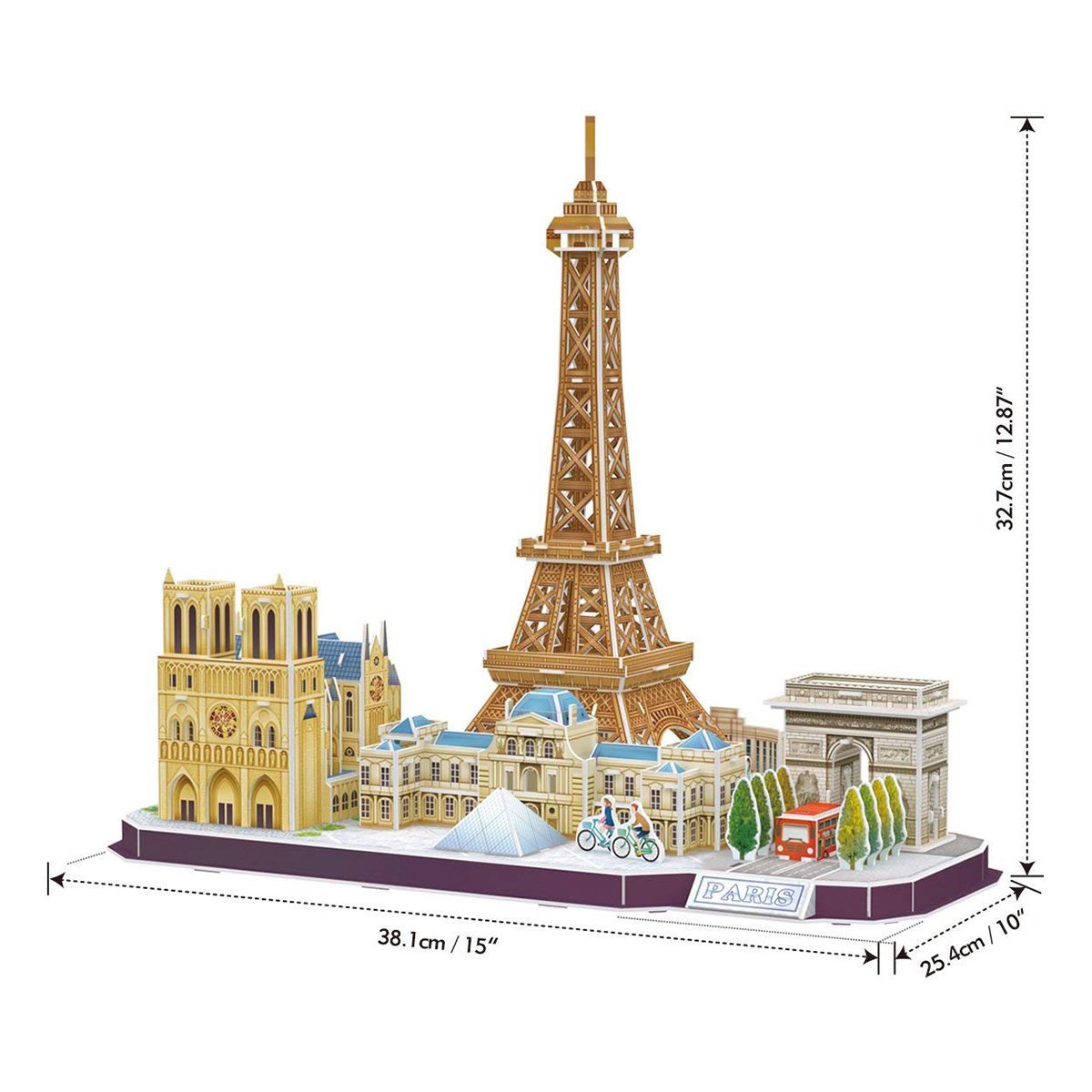 3D пазл-конструктор Cubic Fun City Line Paris 114 деталей, MC254H — фото 2
