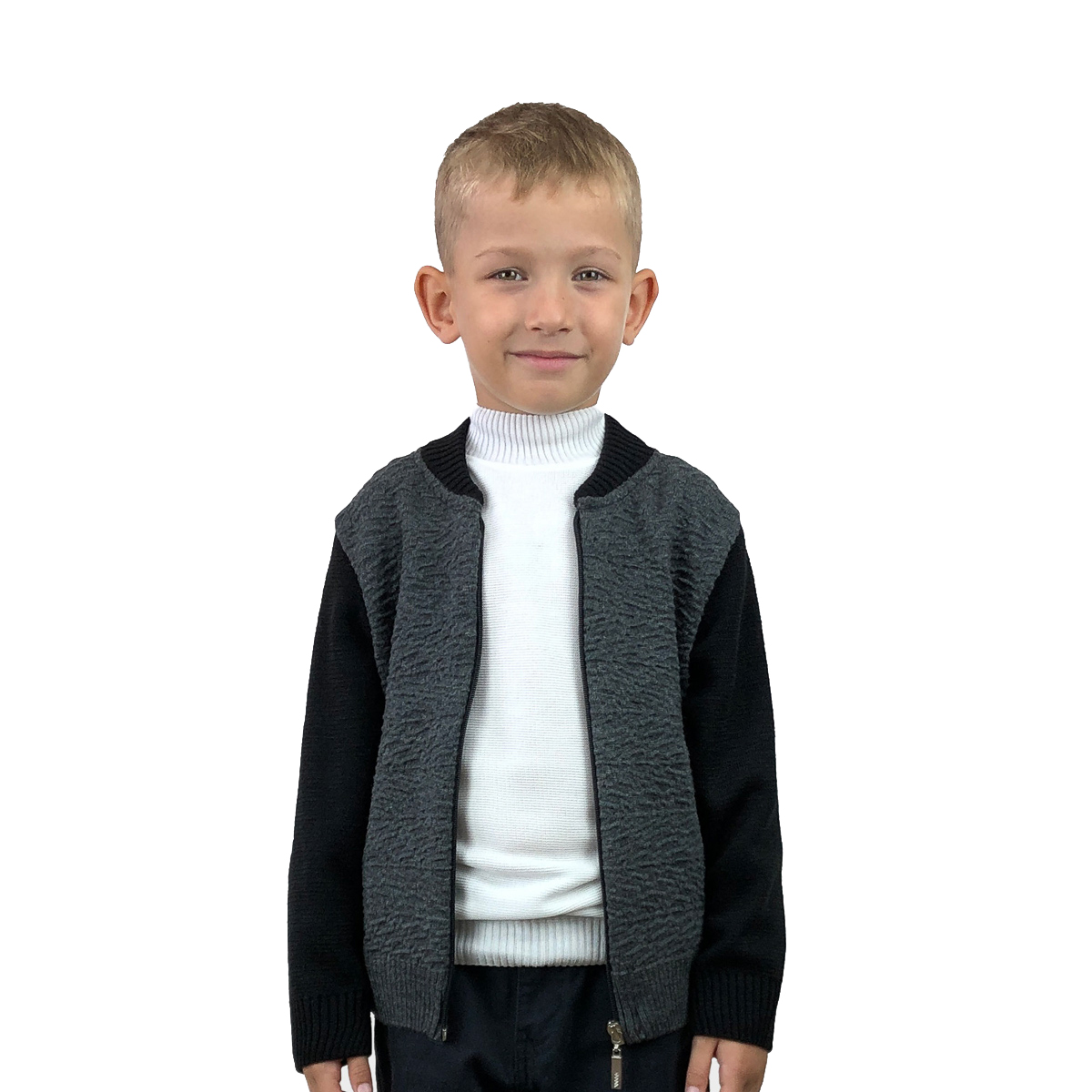 Бомбер Арт Ніт School сірий
