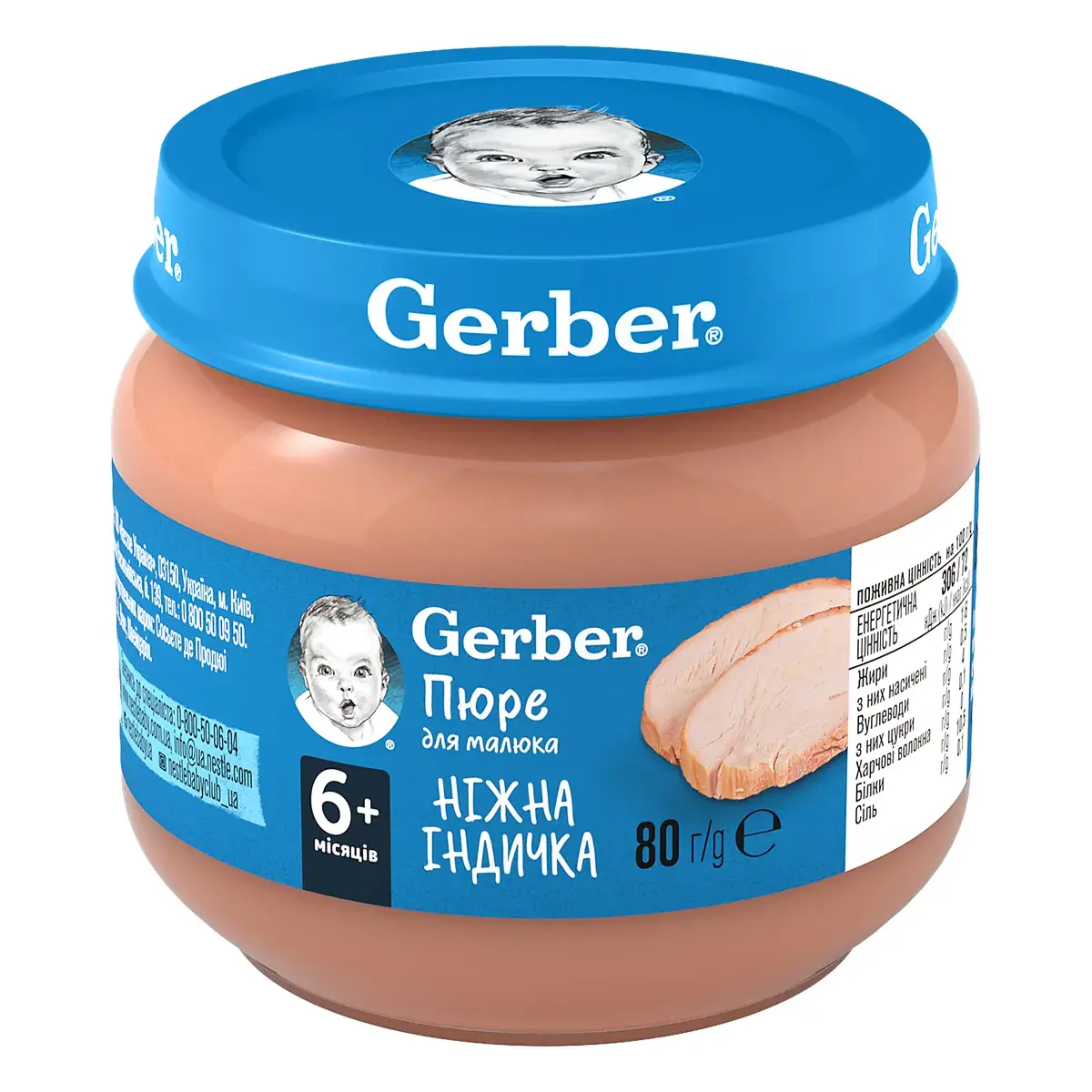 Пюре Gerber Ніжна індичка 80 г