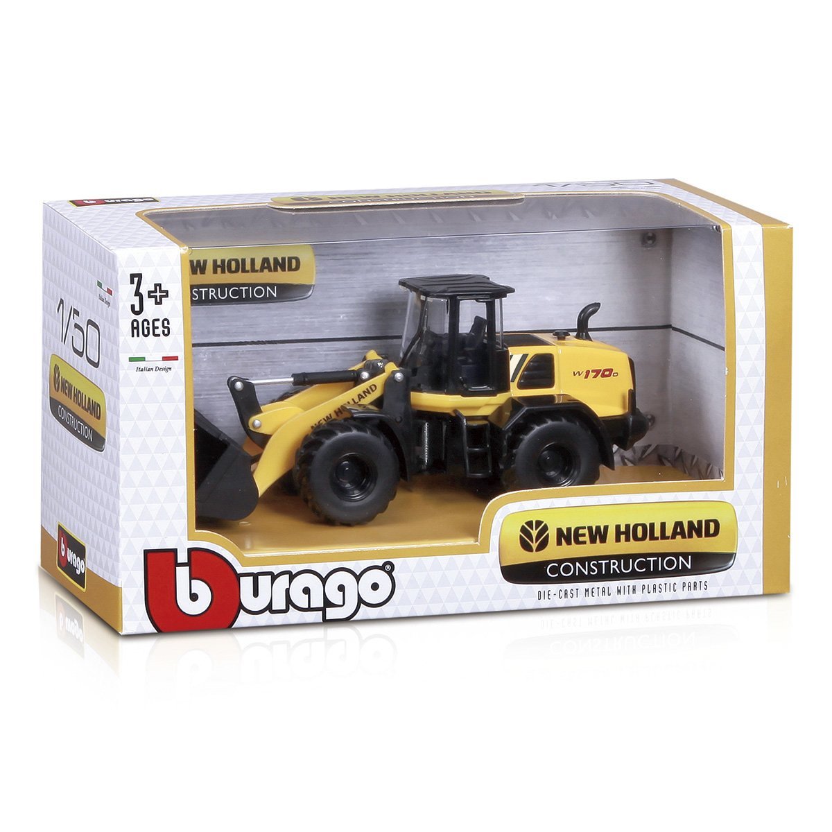 Авто-конструктор Bburago New Holland Екскаватор W170D, 18-32083 — фото 3