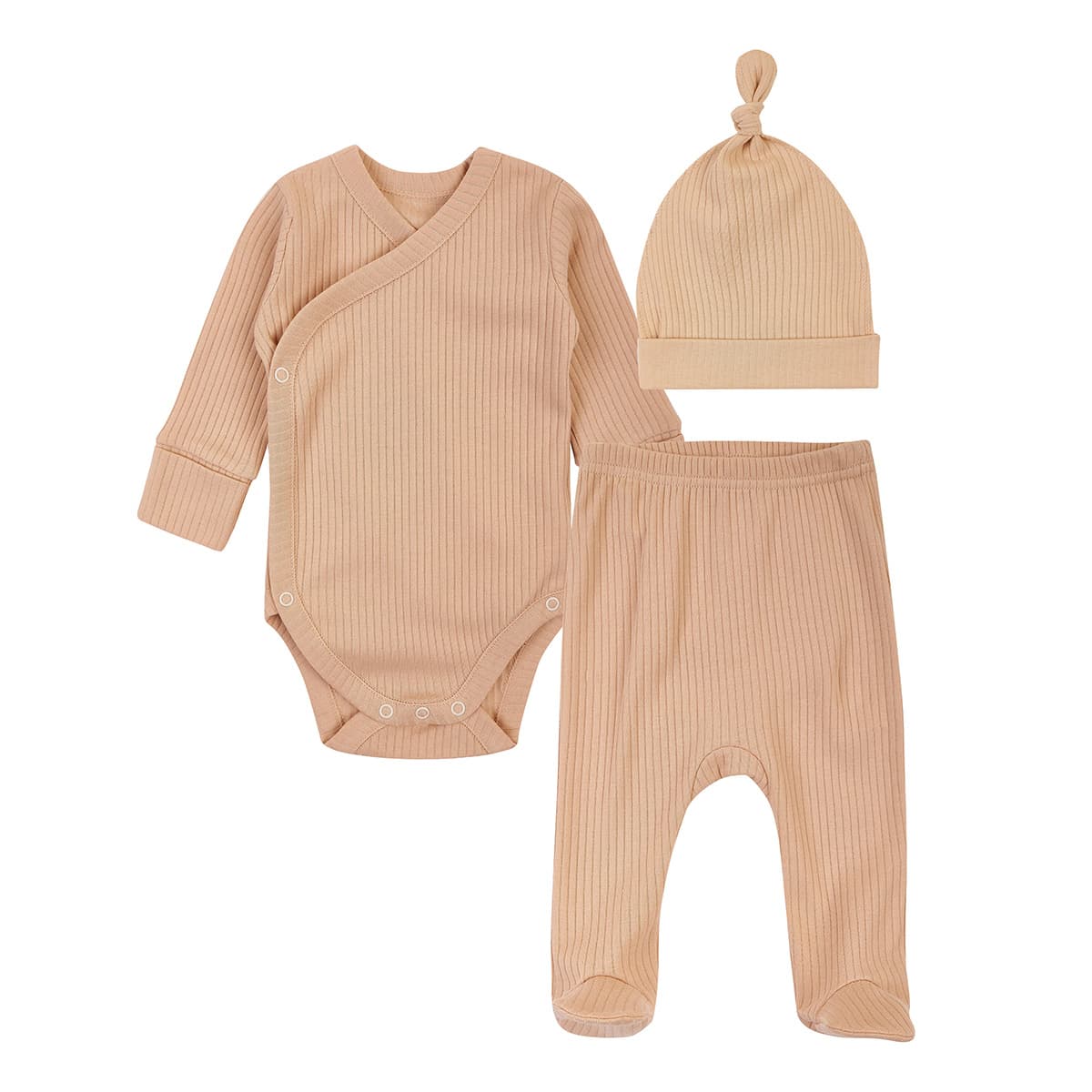 Комплект Krako Боді Повзунки Шапочка Bedtime story beige