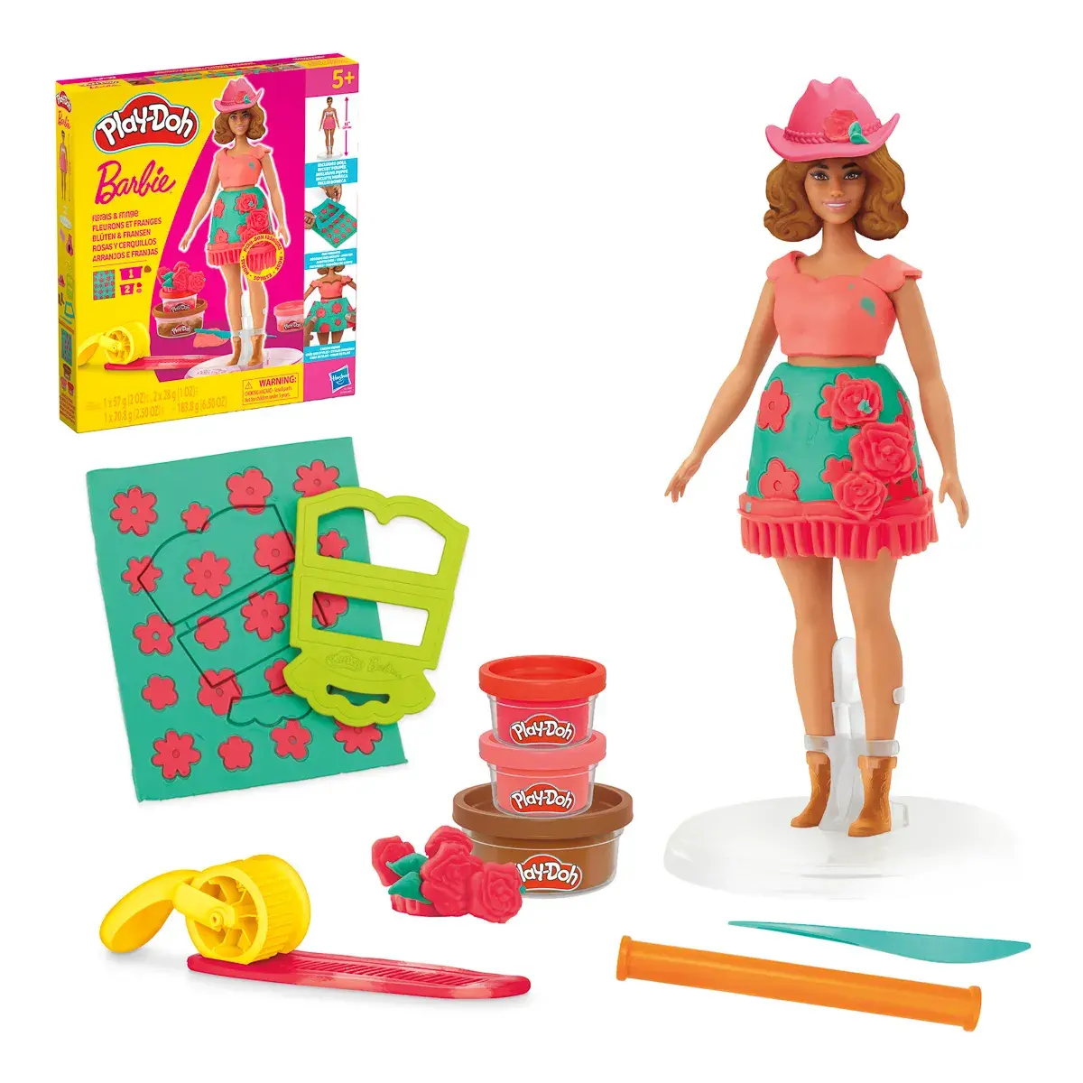 Набір для творчості з масою для ліплення Hasbro PD Barbie Квіти та бахрома (G1360) — фото 4