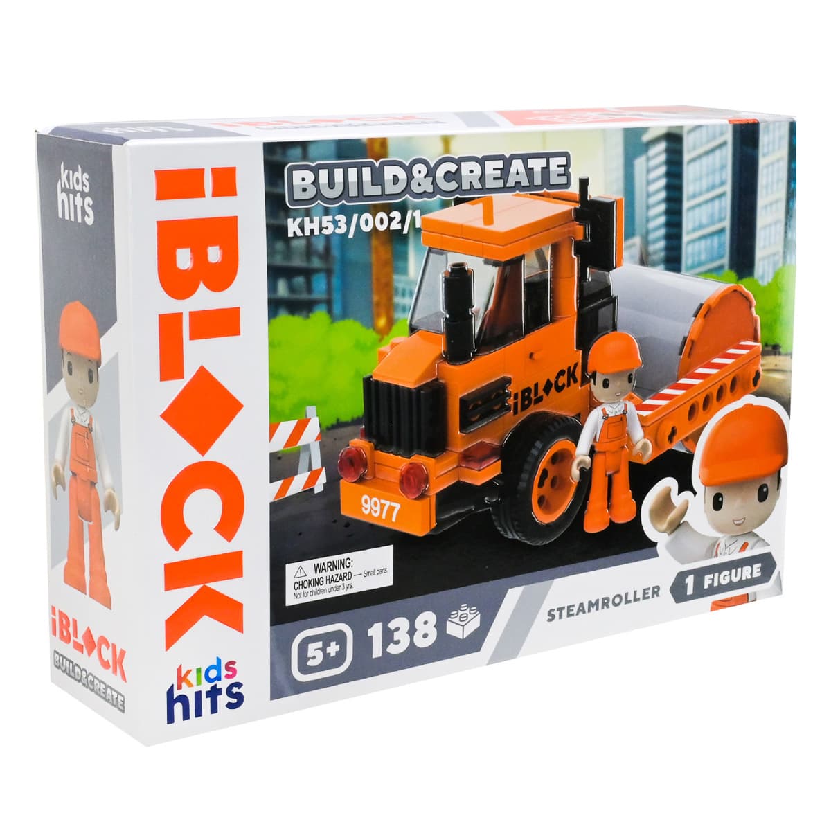Конструктор Kids Hits IBlock Junior Дорожній коток 138 ел, KH53/002/1 — фото 3