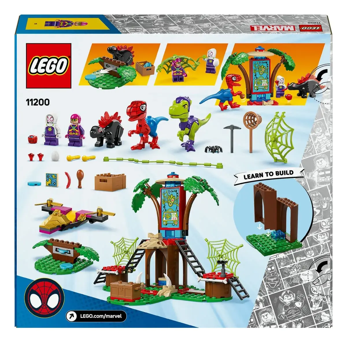 LEGO Marvel Битва Павука та раптора Гоббі біля штаб-будинку на дереві 11200 — фото 9