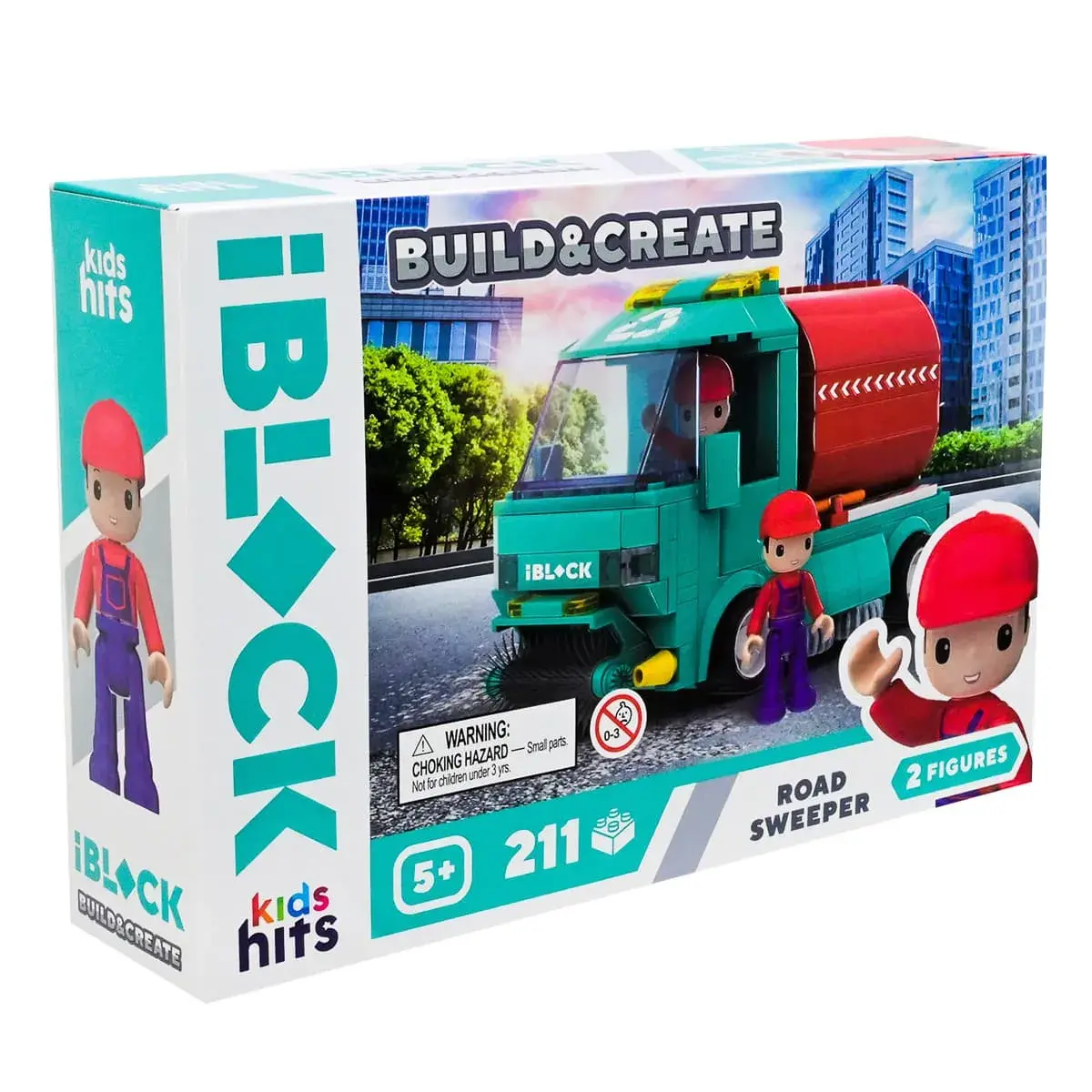 Конструктор Kids Hits IBlock Junior Машина для прибирання доріг 211 ел, KH17/005/3 — фото 3