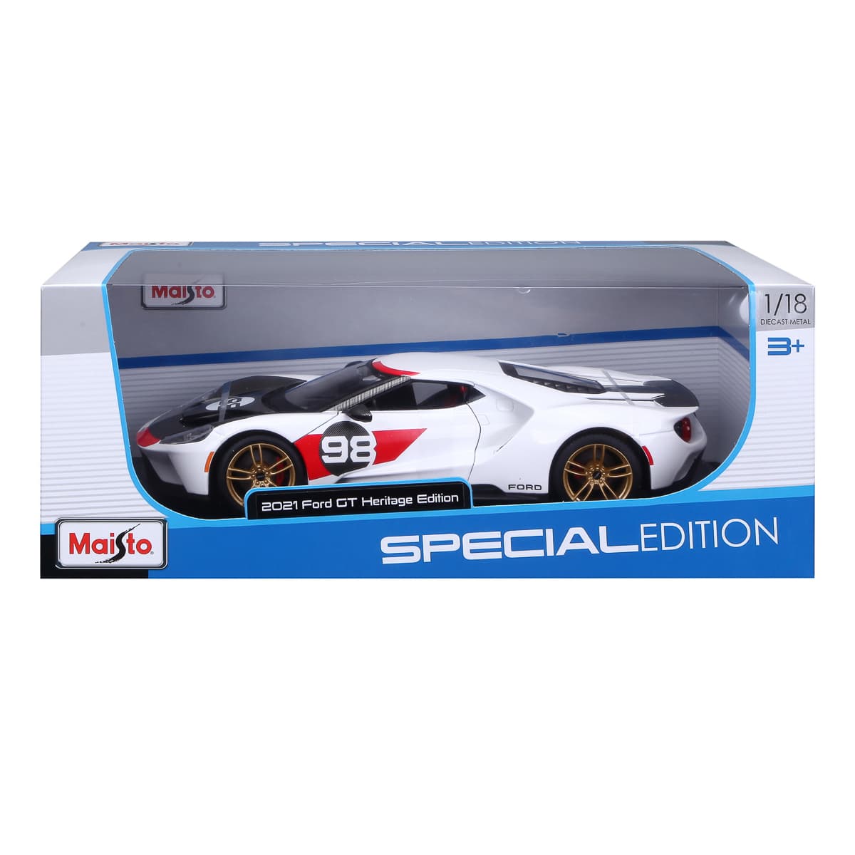 Автомодель Maisto Ford GT Heritage 2021, 1:18, 31390WHITE — фото 2